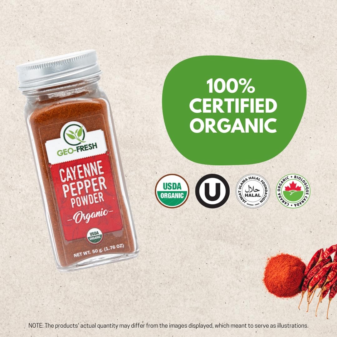 Geo-Fresh Organic Cayenne Pepper Powder 1.76 oz