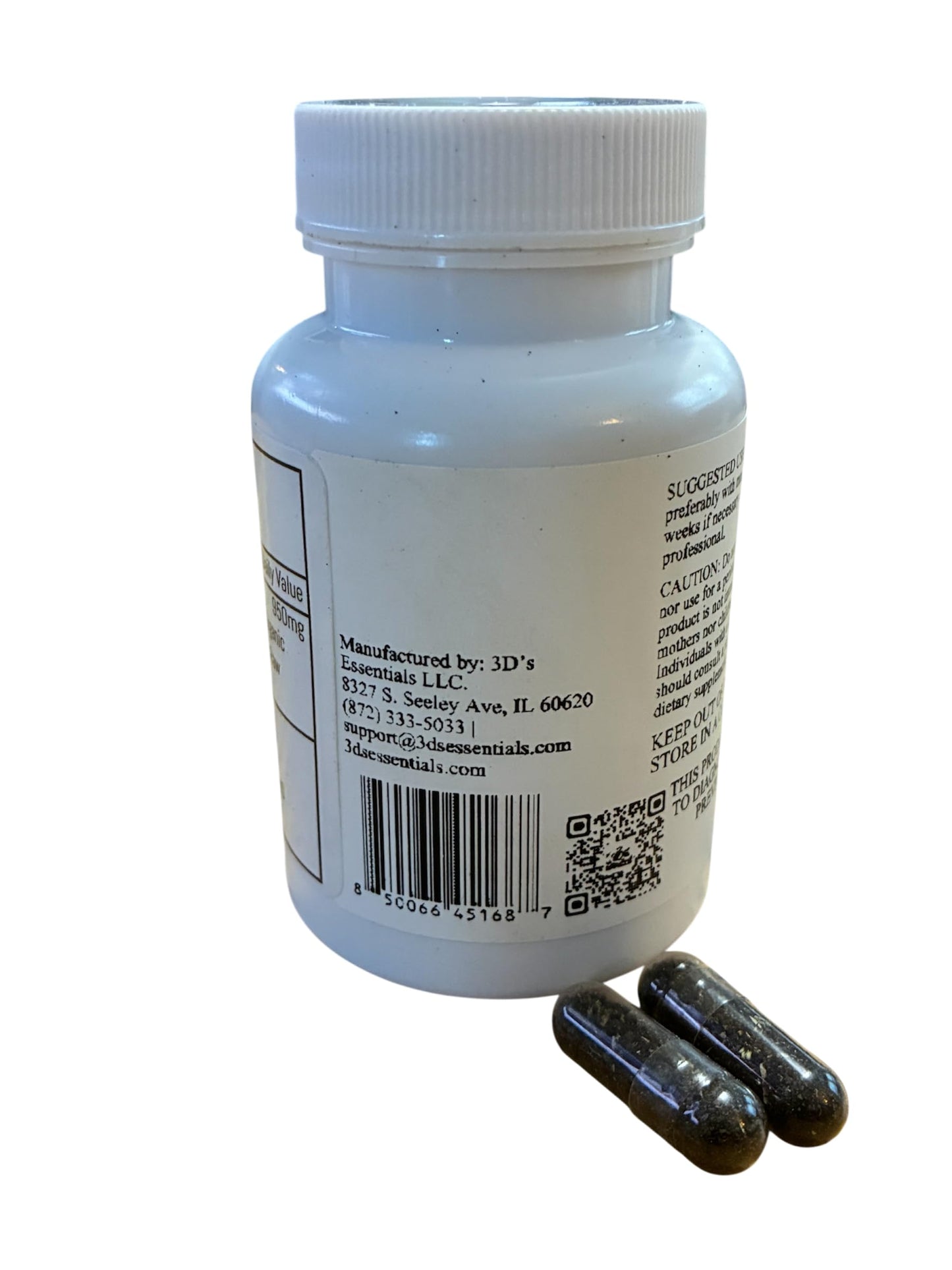 3D's Essentials Black Walnut Wormwood Complex with Clove and Pumpkin Seed Capsules 56