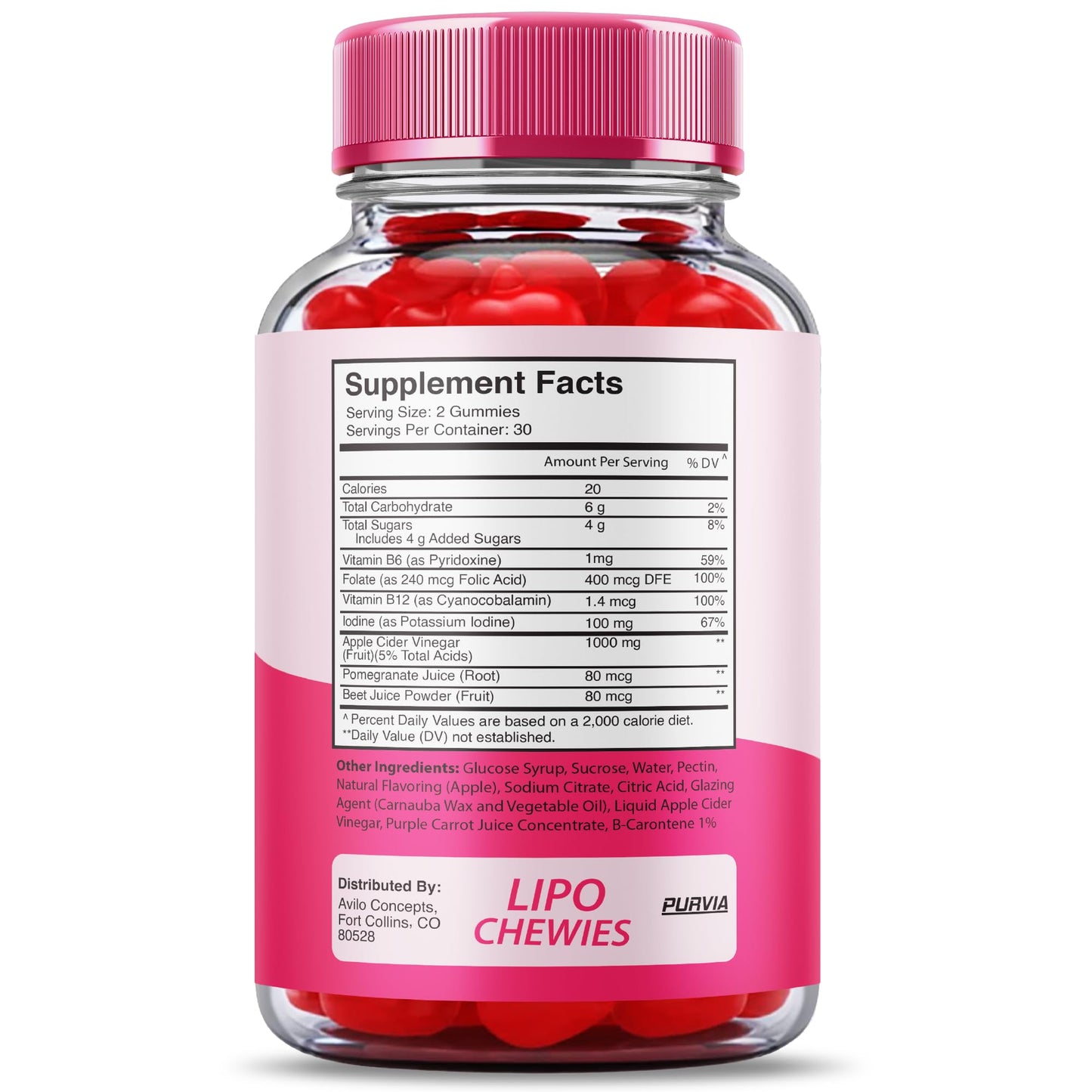 Purvia Lipo Chewies Gummies Gummy 60 Count