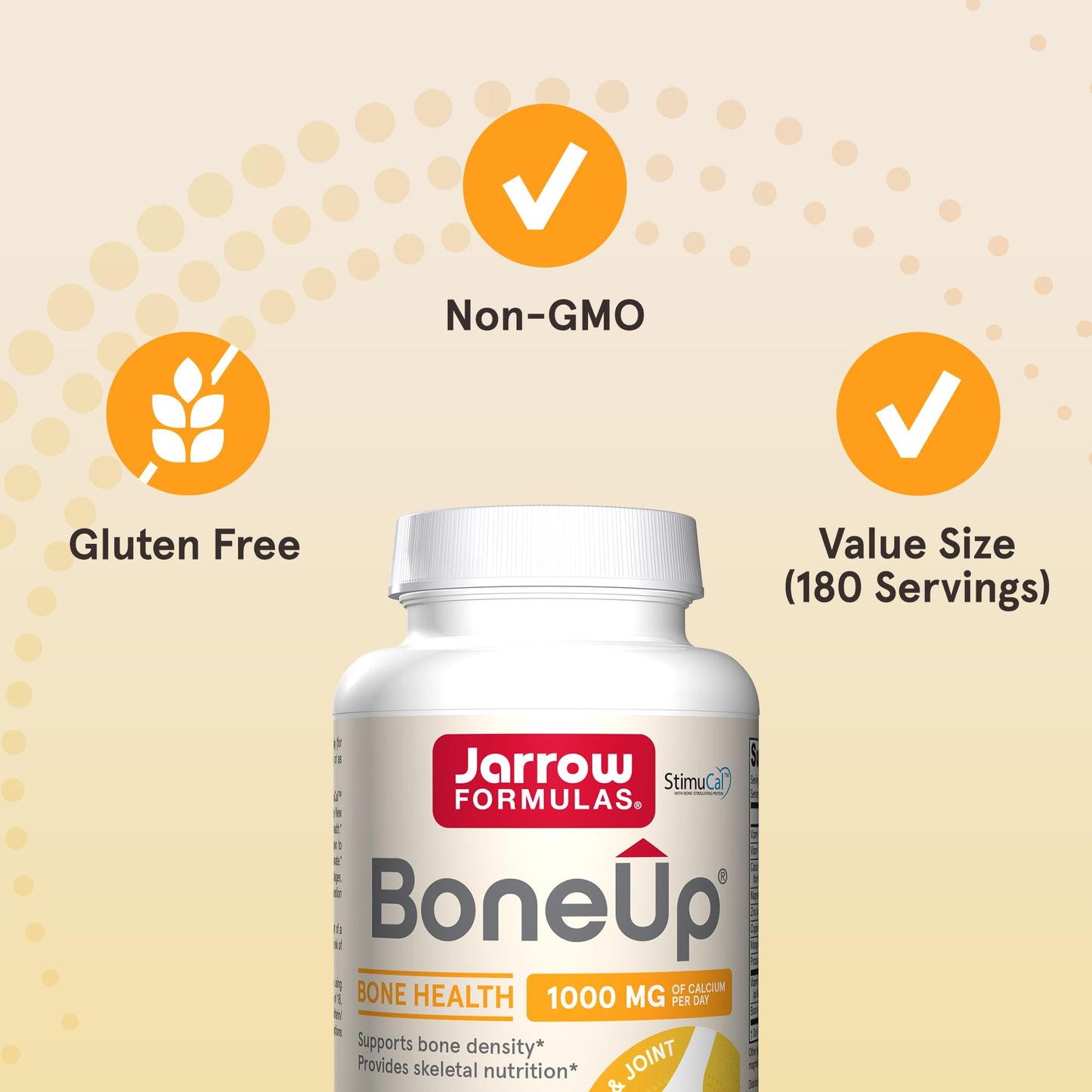 Jarrow Formulas BoneUp 1,000mg Calcium Per Day, 240 Capsules