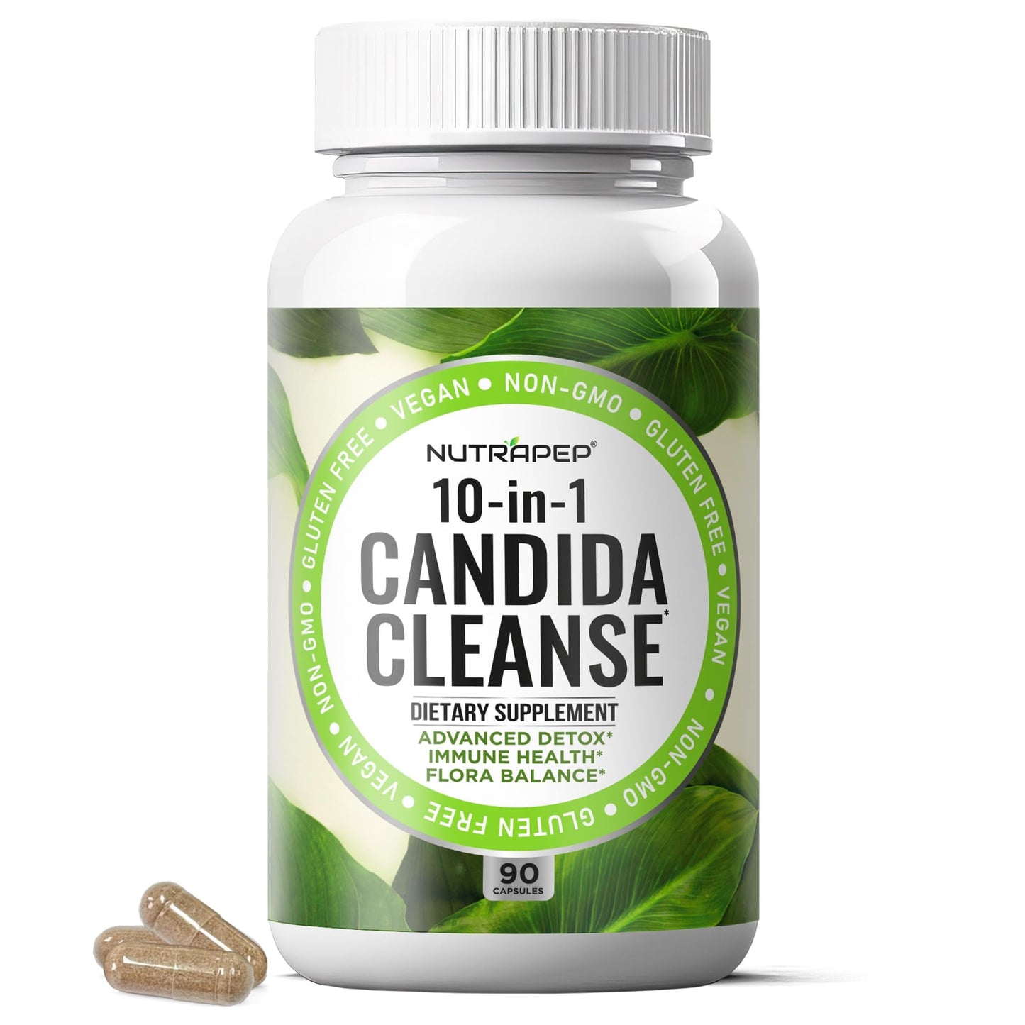 NutraPep Candida Cleanse Detox Capsules 90 Count