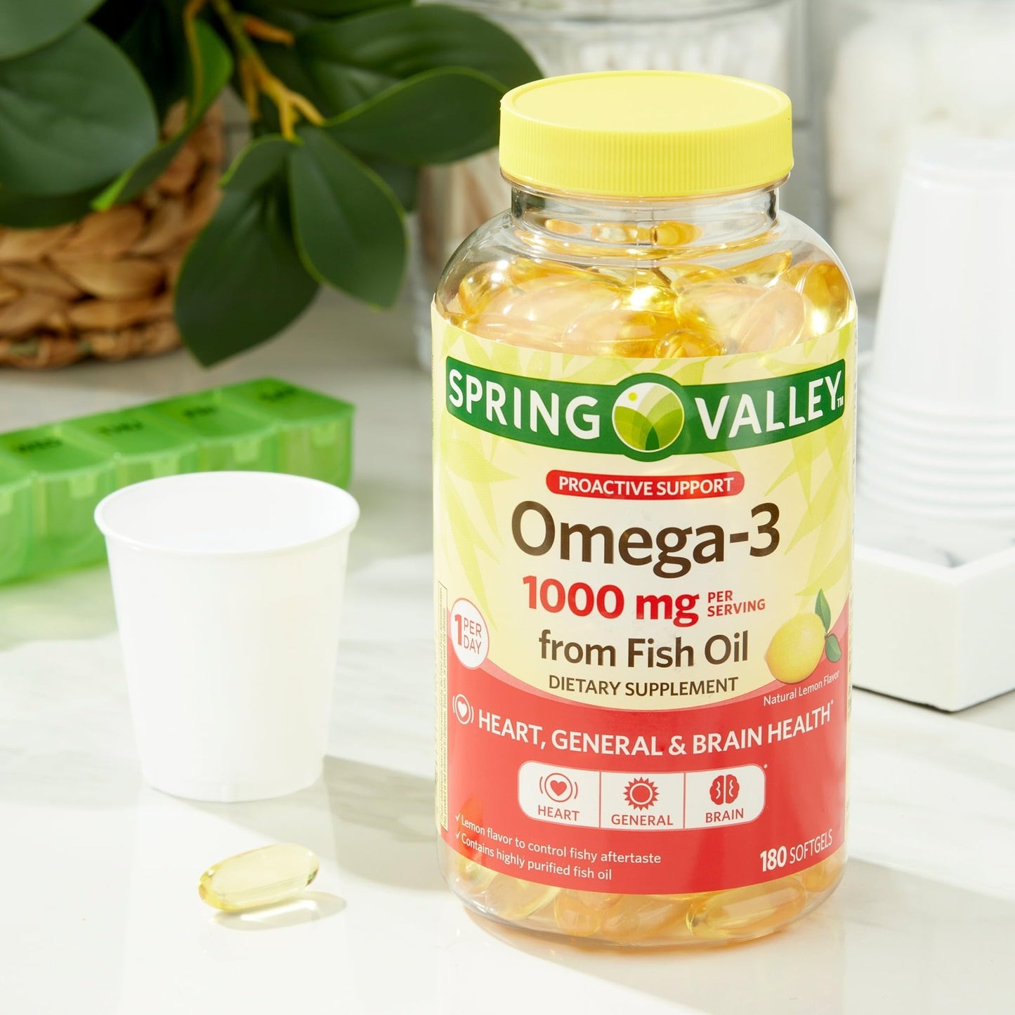 BASKETGOODS Omega-3 Fish Oil Softgel 180