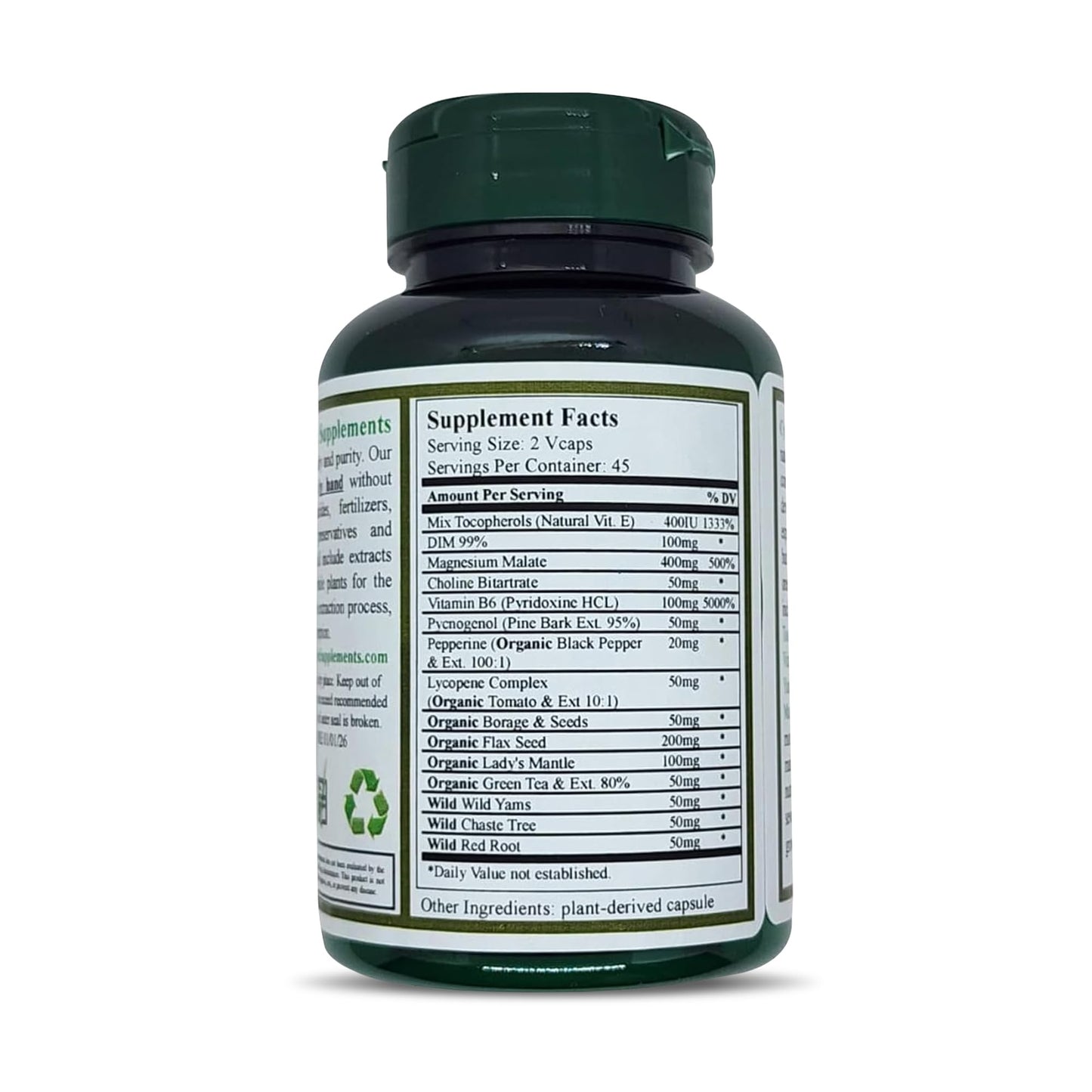 Green Organic Supplements Cyst, Breast Cyst 270 Capsules