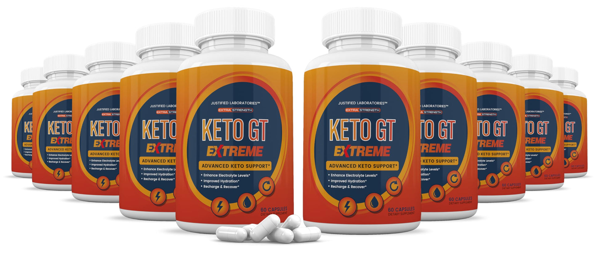 Justified Laboratories Keto GT Extreme Keto Pills 1675mg, 600 Capsules