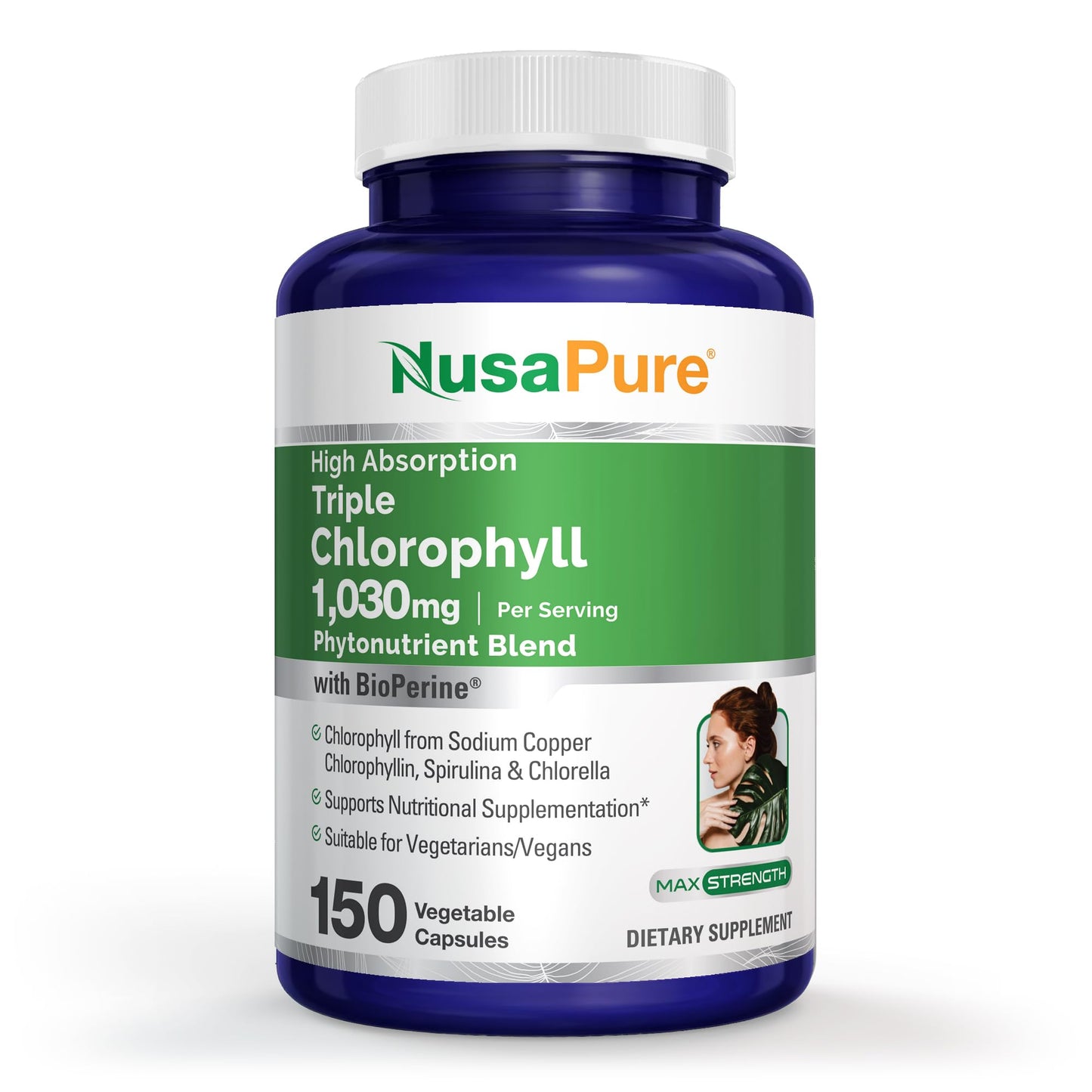 NusaPure Triple Chlorophyll 1030mg Capsules 150