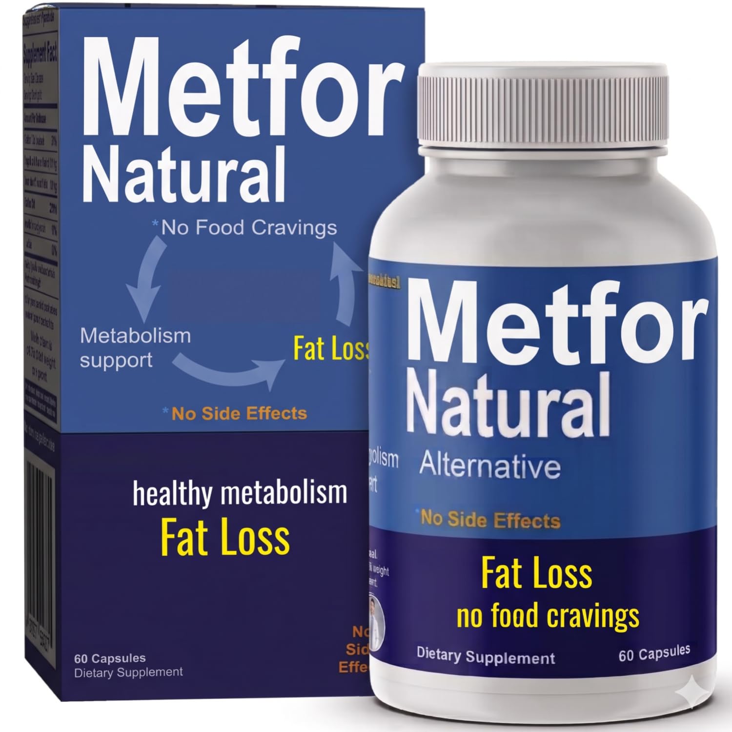 Ni una dieta más Metfor Natural - Fat & Glucose Metabolism Management Capsule, 60 Count