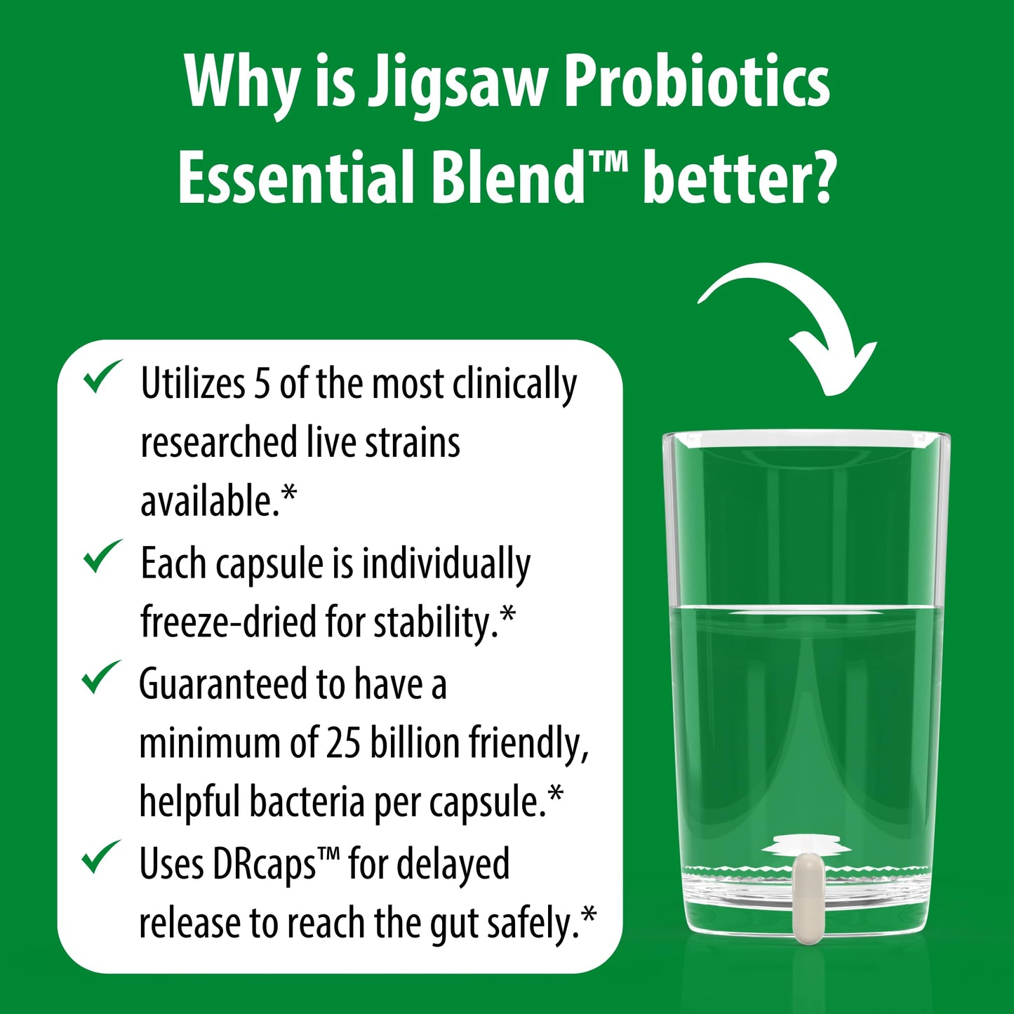 Jigsaw Health Probiotics Essential Blend Capsule 90 Count