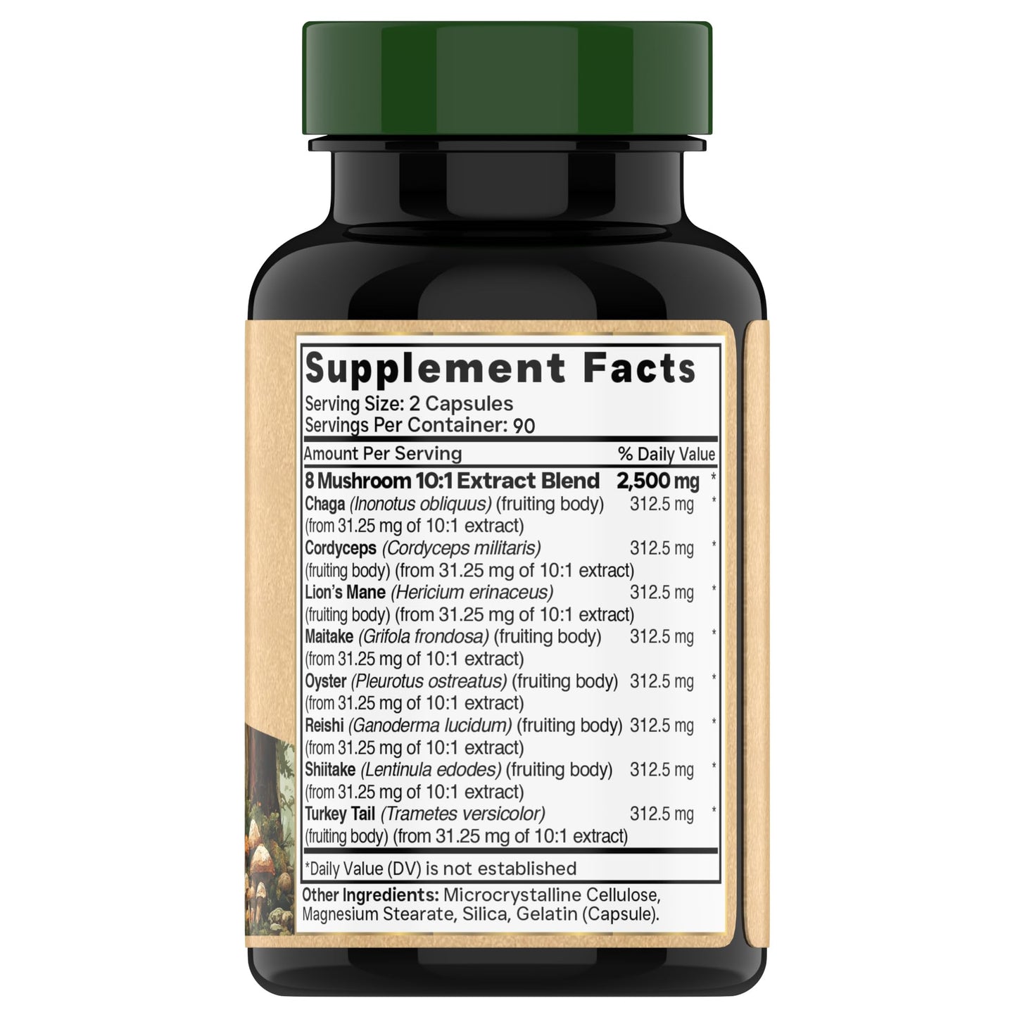 tnvitamins 8 Mushroom Complex Capsules 180
