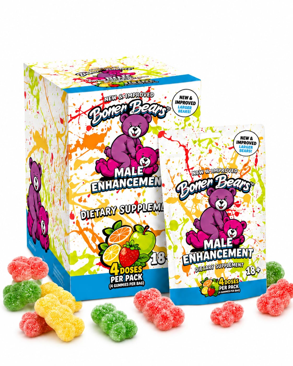 Boner Bears Gummies for Men Premium Support Gummy, 30 Count