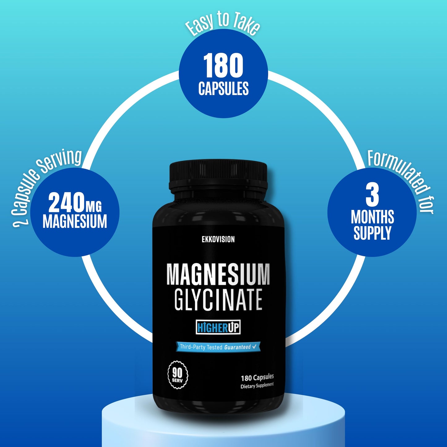 Ekkovision Magnesium Glycinate Capsule, 90 Count