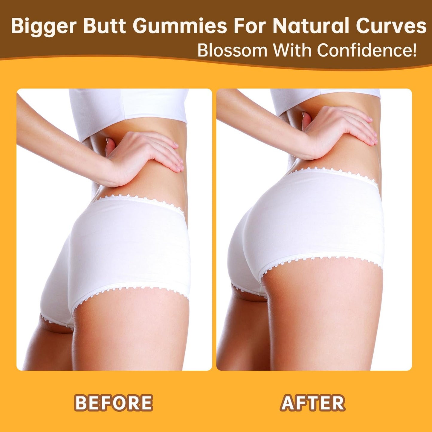 mopayzer Booty Gummies for Big Butt and Hips, 2 Count