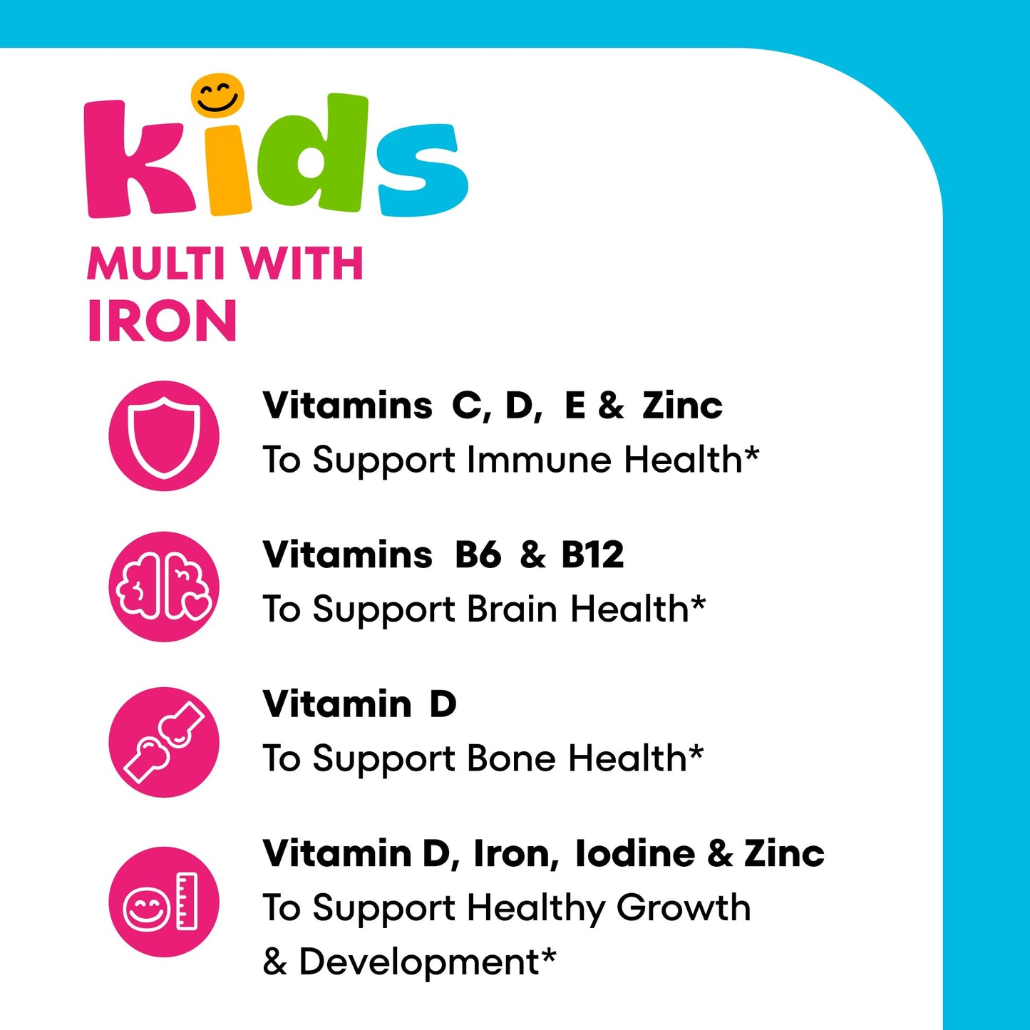 ONE A DAY Kids Multivitamin with Iron Gummy, 60 Count