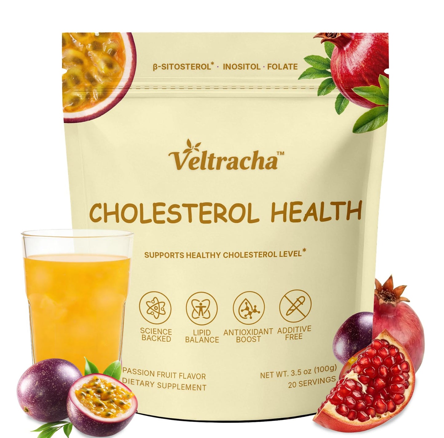 Veltracha Cholesterol Healthy Drink Powder 3.5 oz