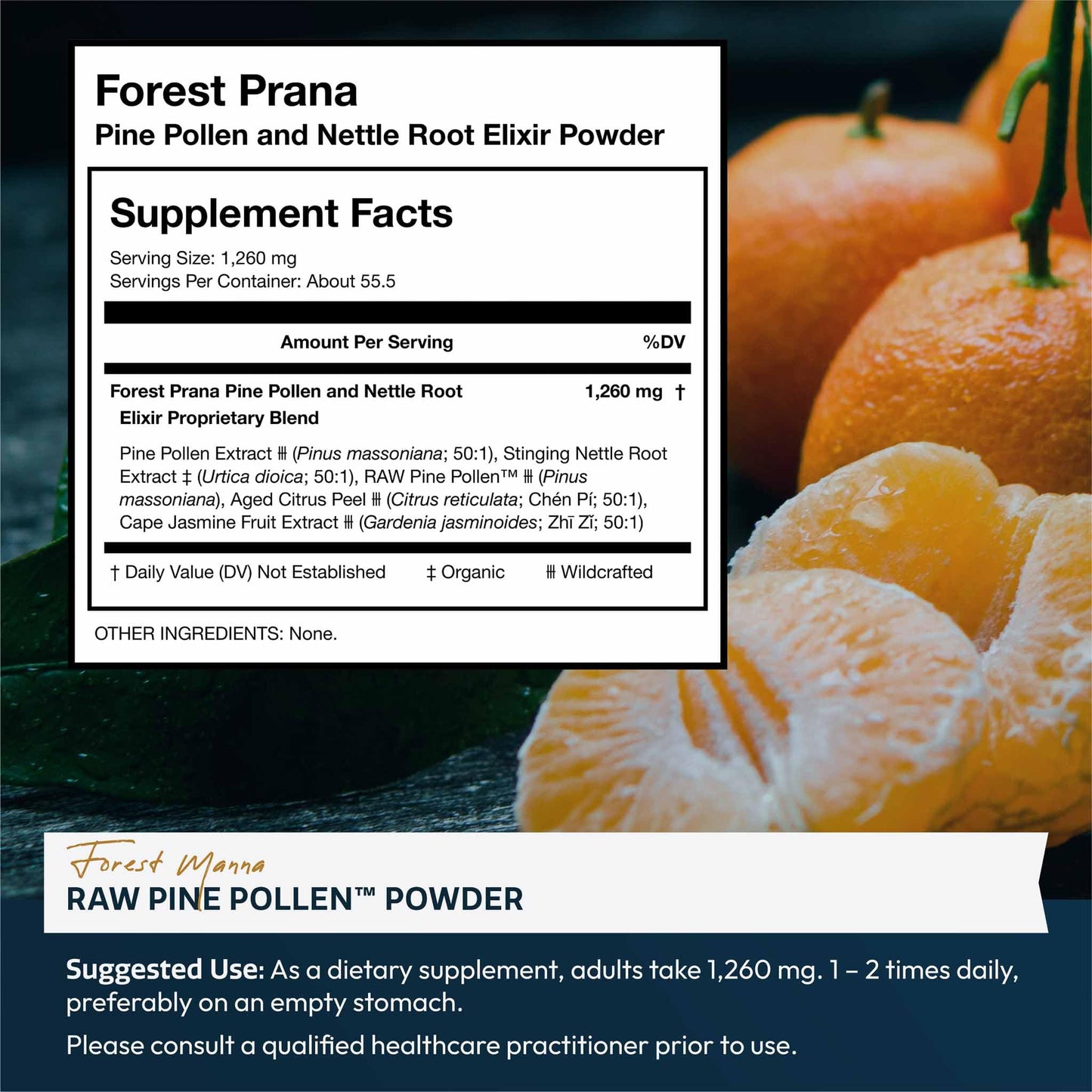 RAW Forest Foods Forest Prana Pine Pollen and Nettle Root Elixir Powder, 2.17 Ounce