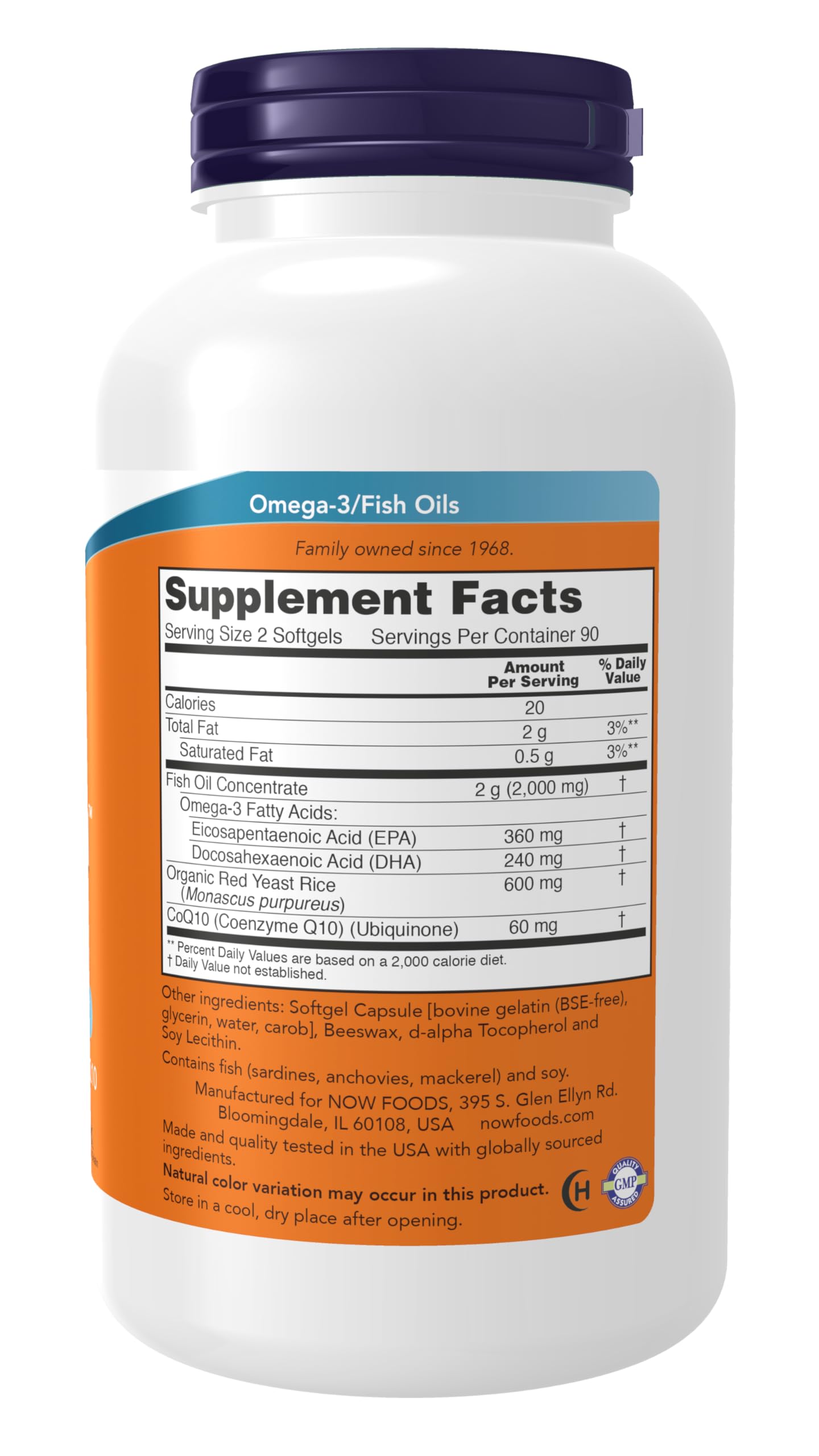 NOW Foods Red Omega with CoQ10 30 mg and Omega-3 Fish Oil Cardiovascular Support*, 180 Softgels
