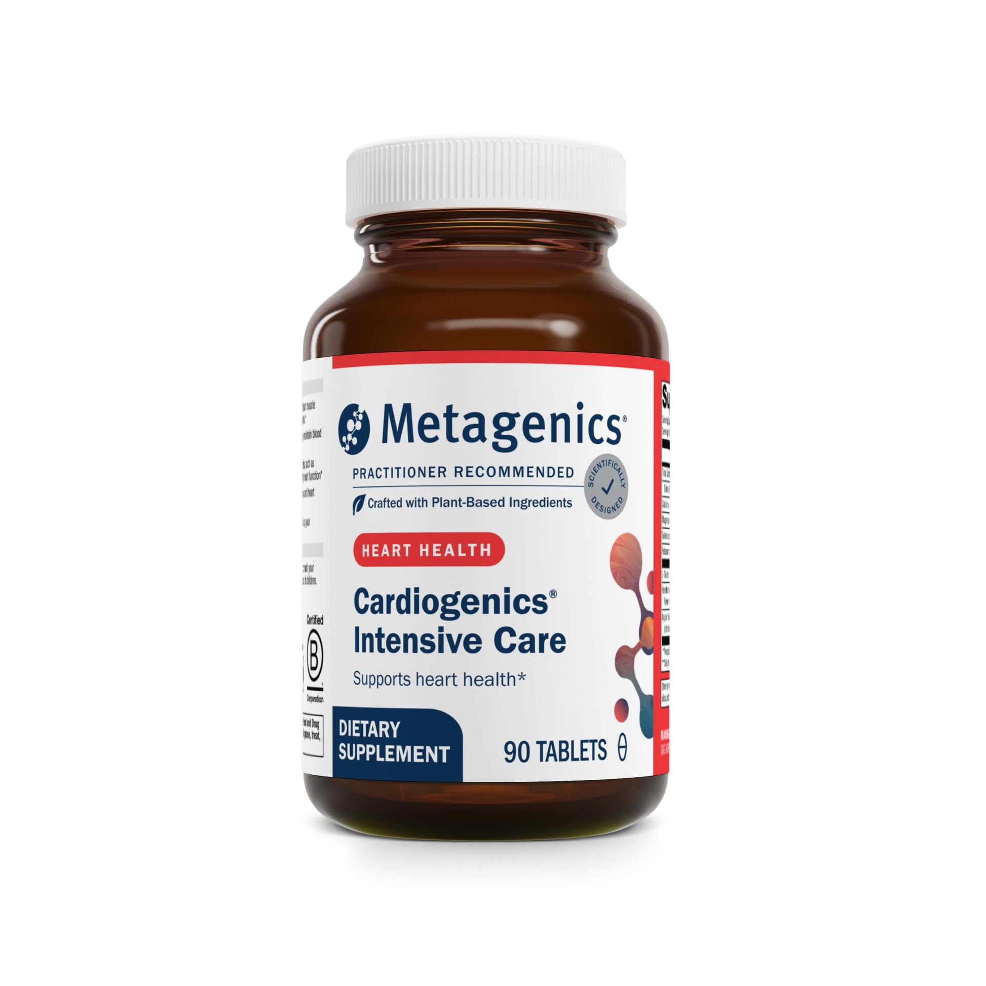 Metagenics Cardiogenics Intensive Care - Heart Health Supplement* - with Arjuna Bark, Hawthorn Leaf, Magnesium, Calcium, Selenium & Amino Acids - Supports Healthy Circulation* 90 Tablets