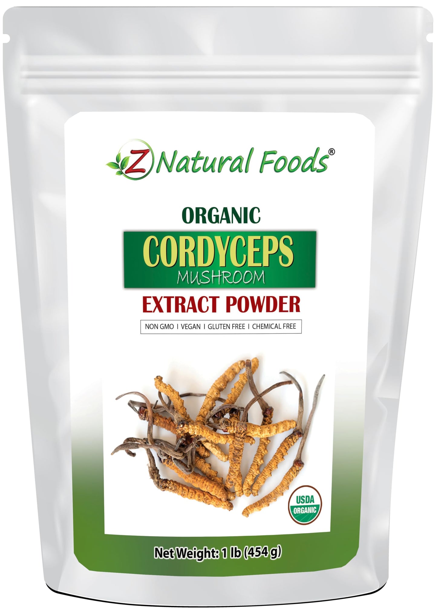 Z Natural Foods Organic Cordyceps Mushroom Extract Powder, 16 oz