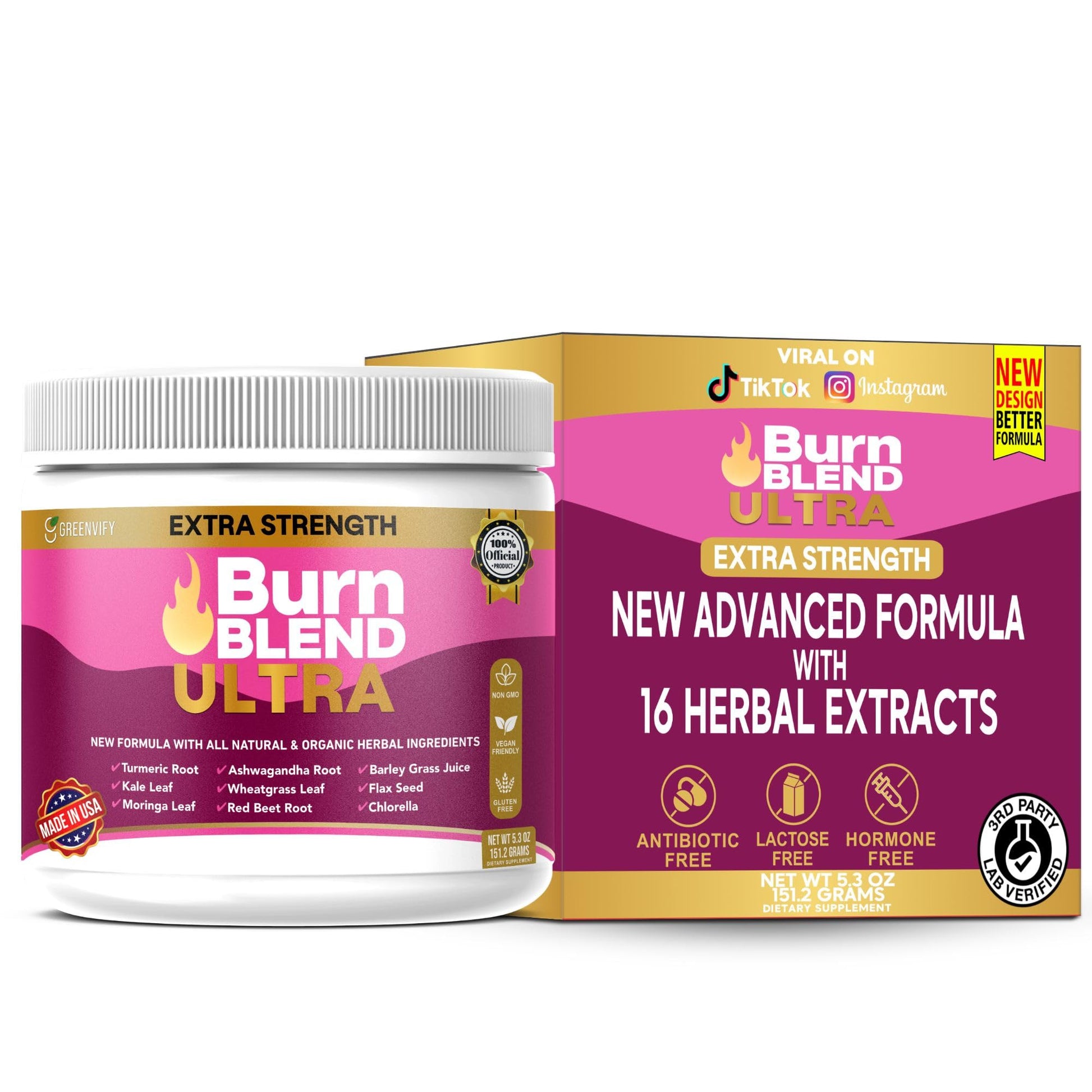 GREENVIFY Extra Strength Burn Blend Powder Capsules, 60 Capsules