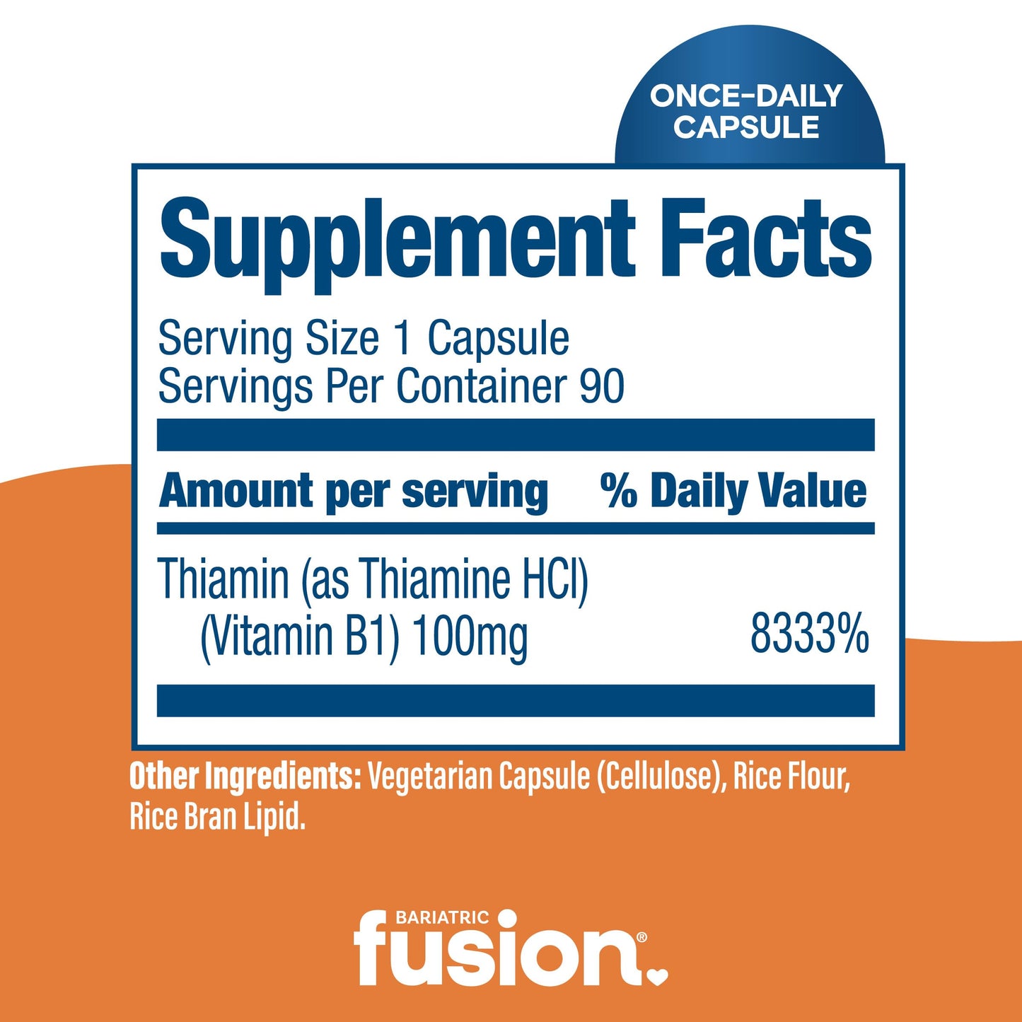 Bariatric Fusion Vitamin B1 (Thiamine) Capsule, 1 Count