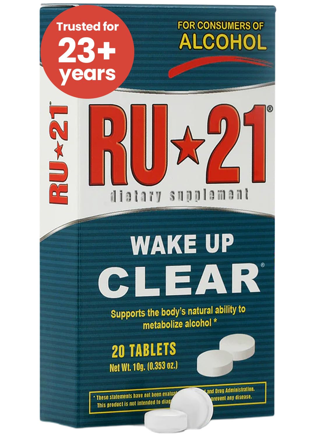 RU-21 The Supplement for When You Want to Drink & Go to Work The Next Morning Tablet 20 Count