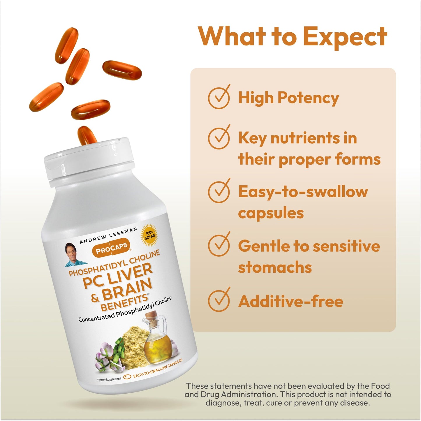 Andrew Lessman ProCaps PC Liver & Brain Benefits Capsules 180