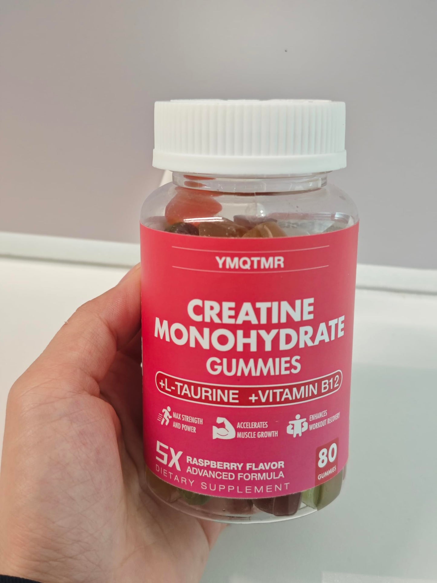 YMQTMR Creatine Monohydrate Gummies 80 Count