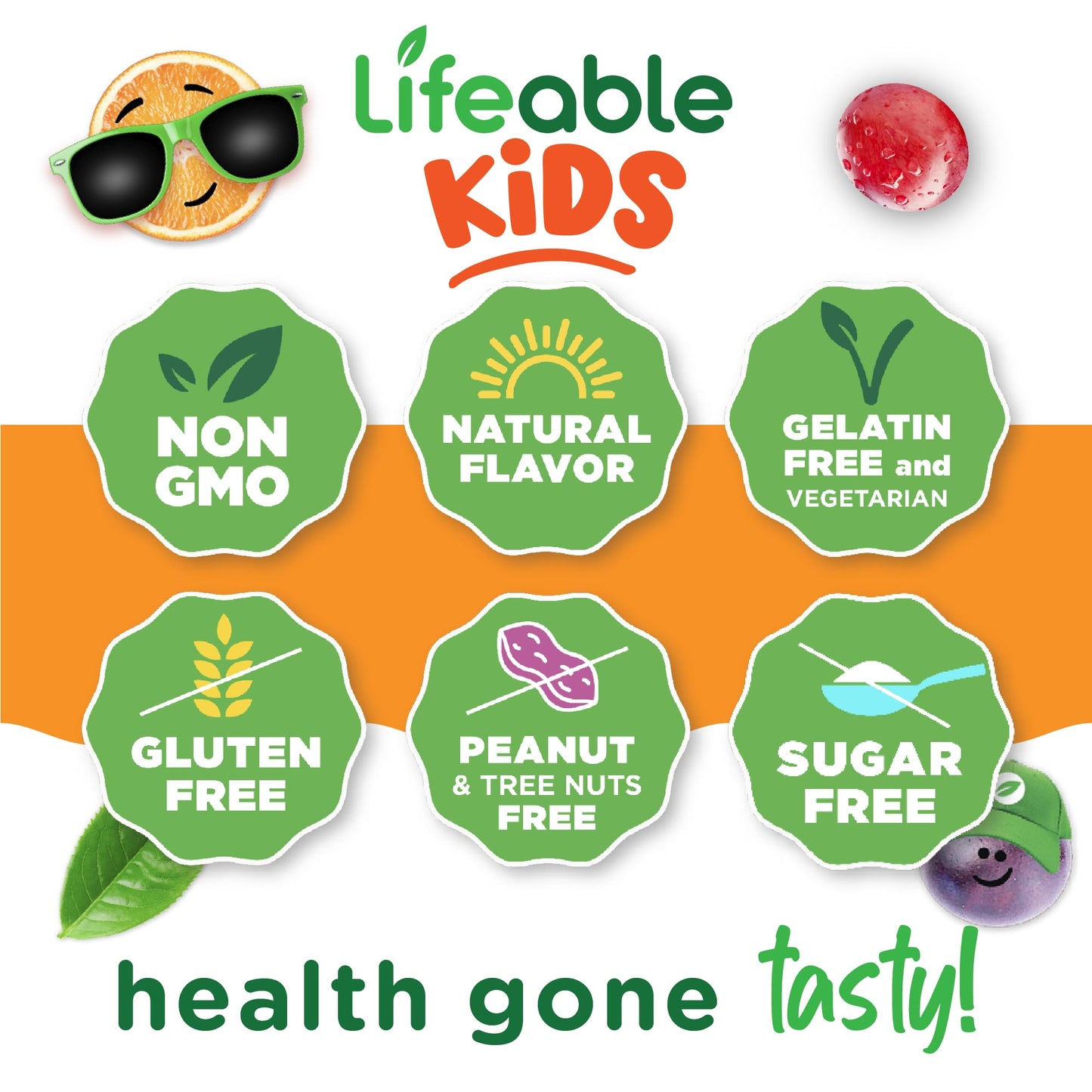 Lifeable Sugar Free Biotin Gummies for Kids, 90 Gummies