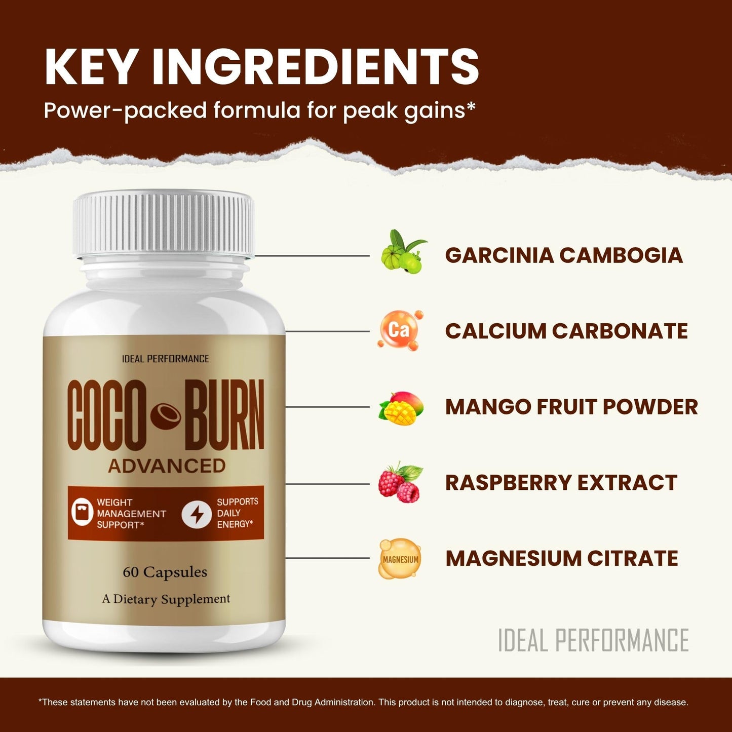 IDEAL PERFORMANCE Coco Burn Capsules 120 Capsules