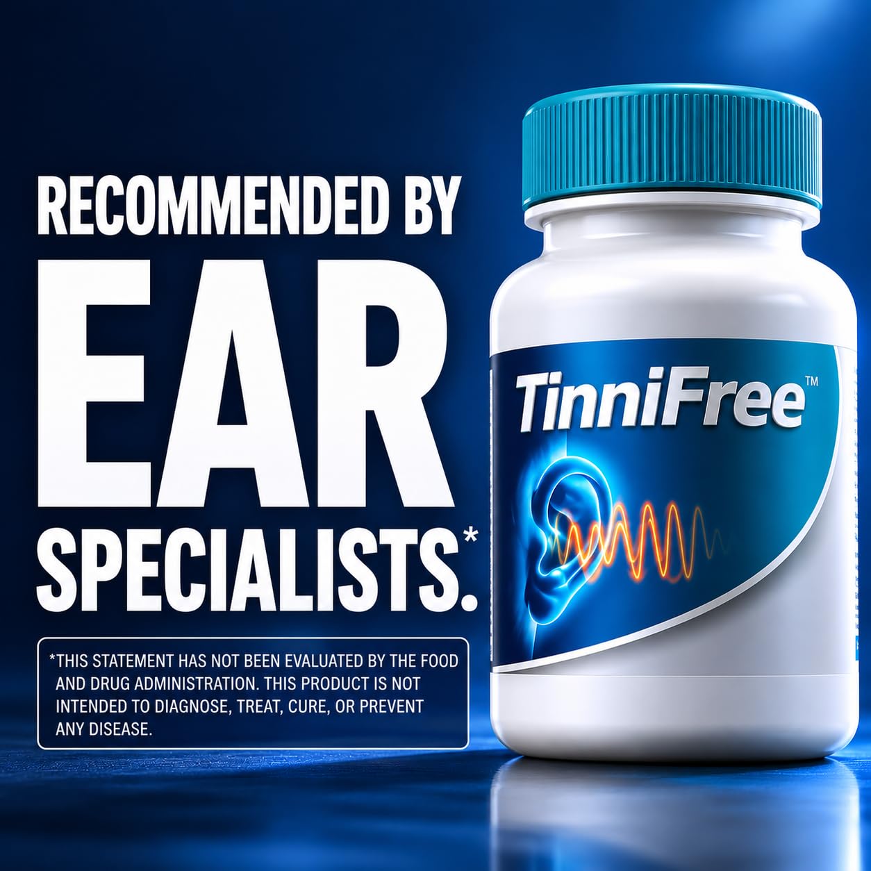 Vita Sciences TinniFree Ear & Hearing Support Supplement with B12 & Magnesium, 60 Capsules