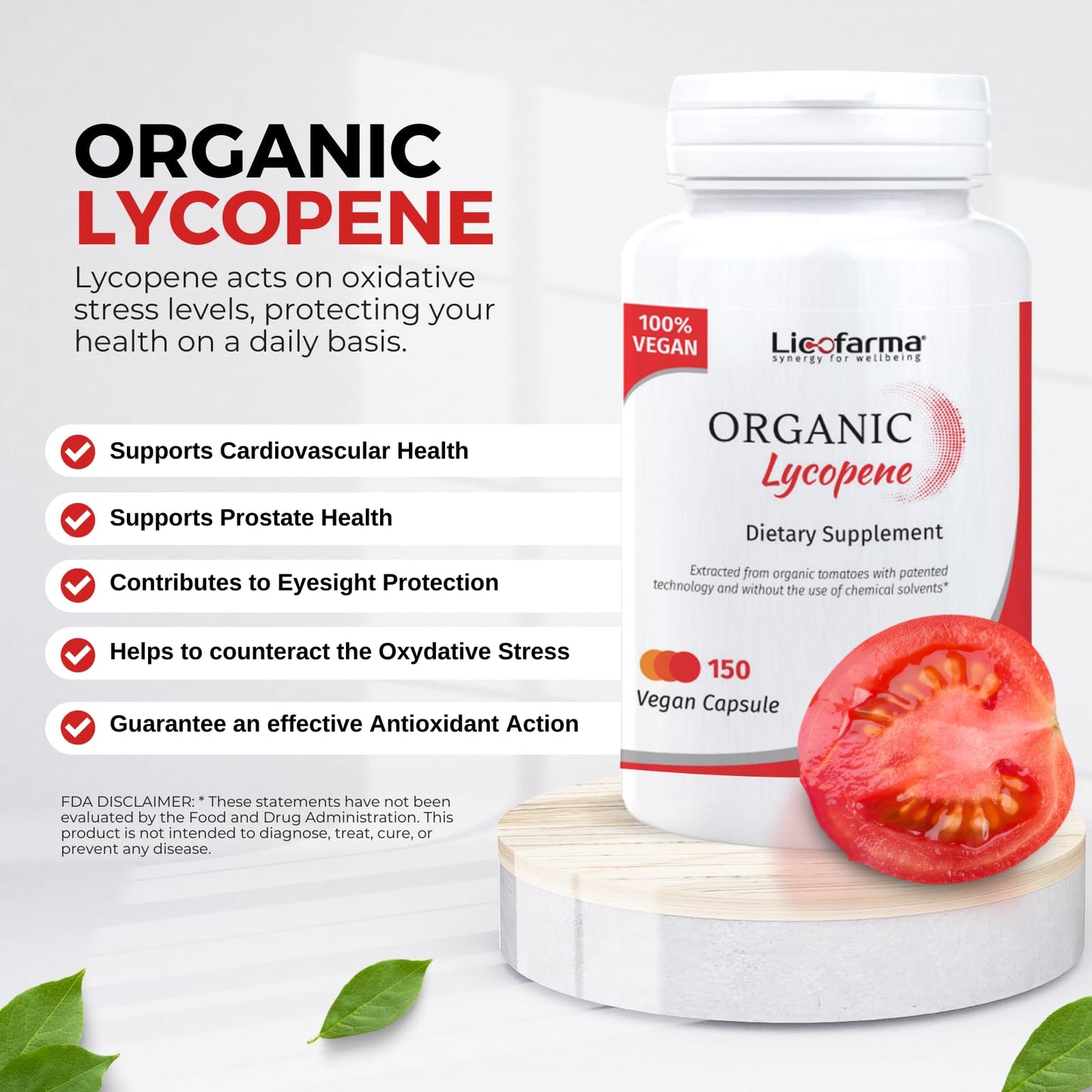 Licofarma Organic Lycopene Capsule Pack, 150 Capsules