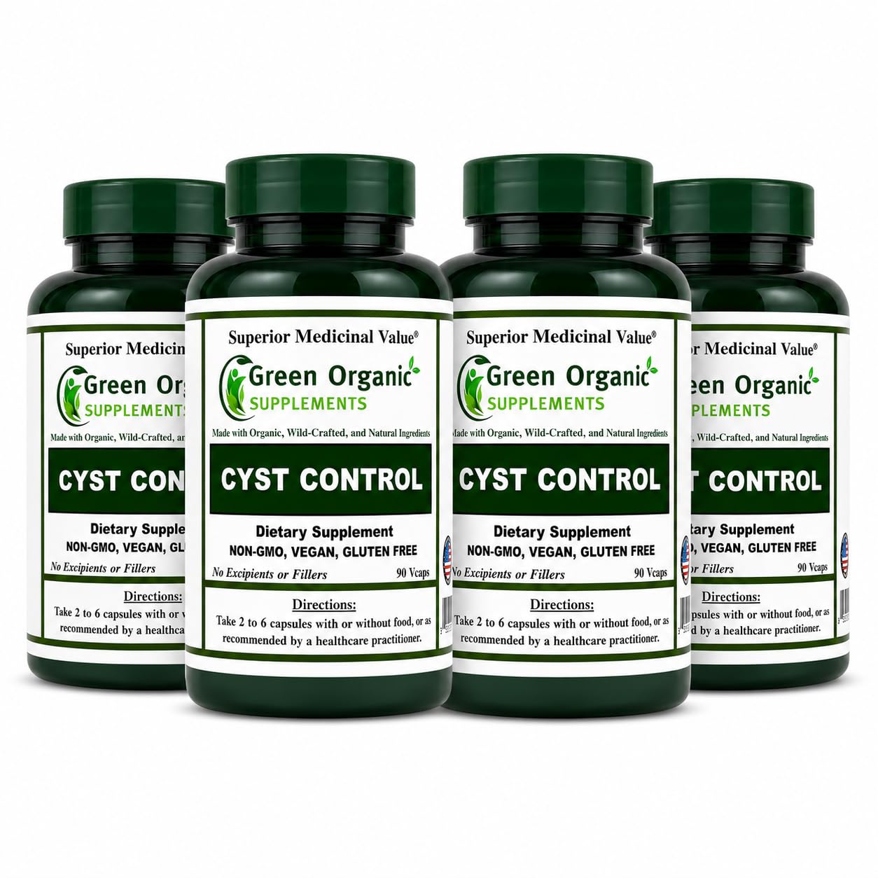 Green Organic Supplements Cyst, Breast Cyst, 360 Capsules