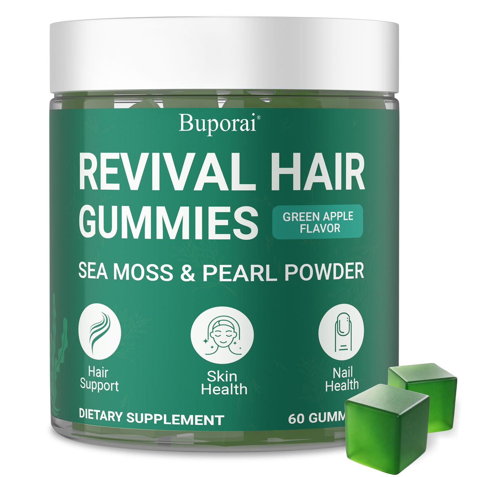 Buporai Hair Growth Gummies 60 Count