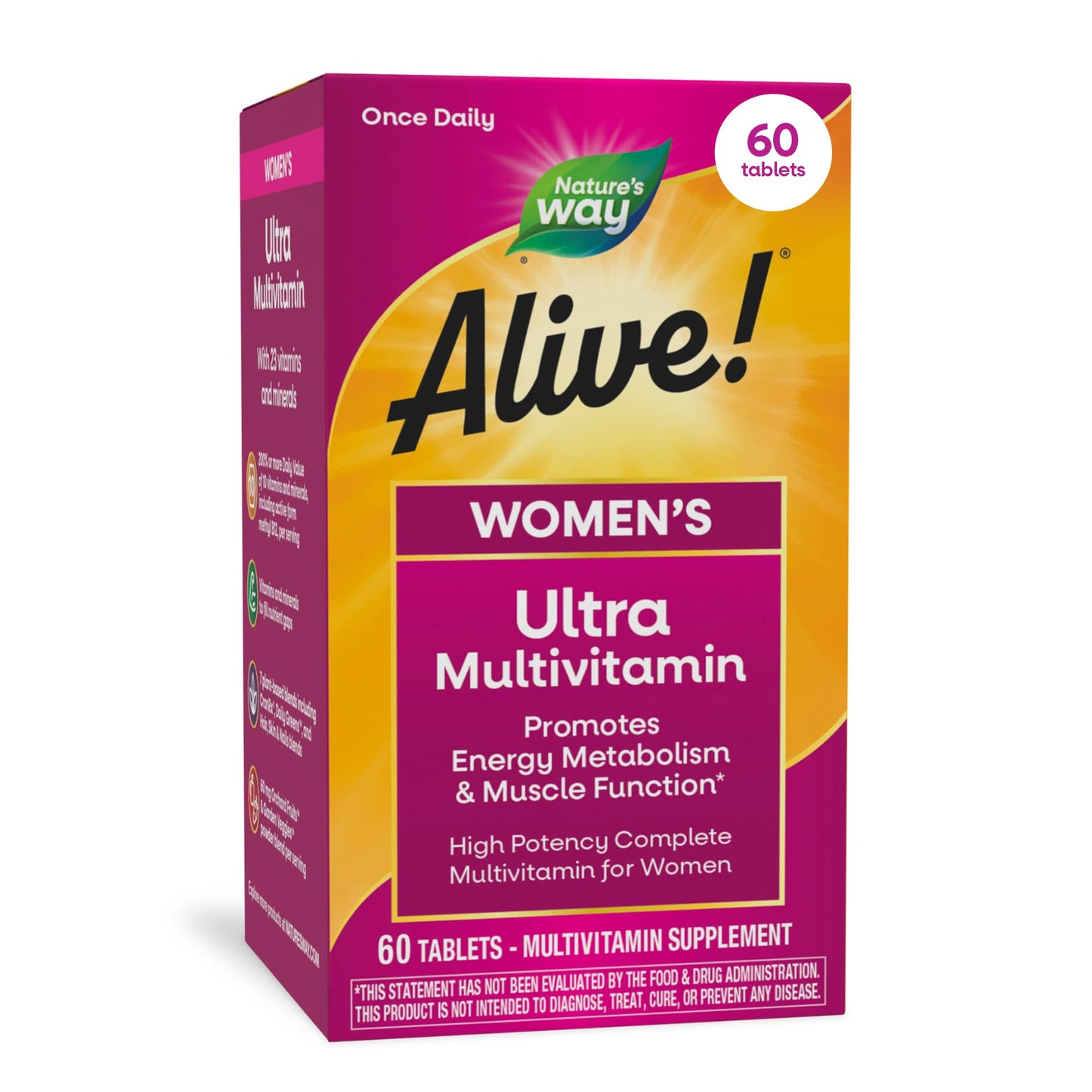 Nature's Way Alive! Ultra Multivitamin for Women Caplets, 60 Count