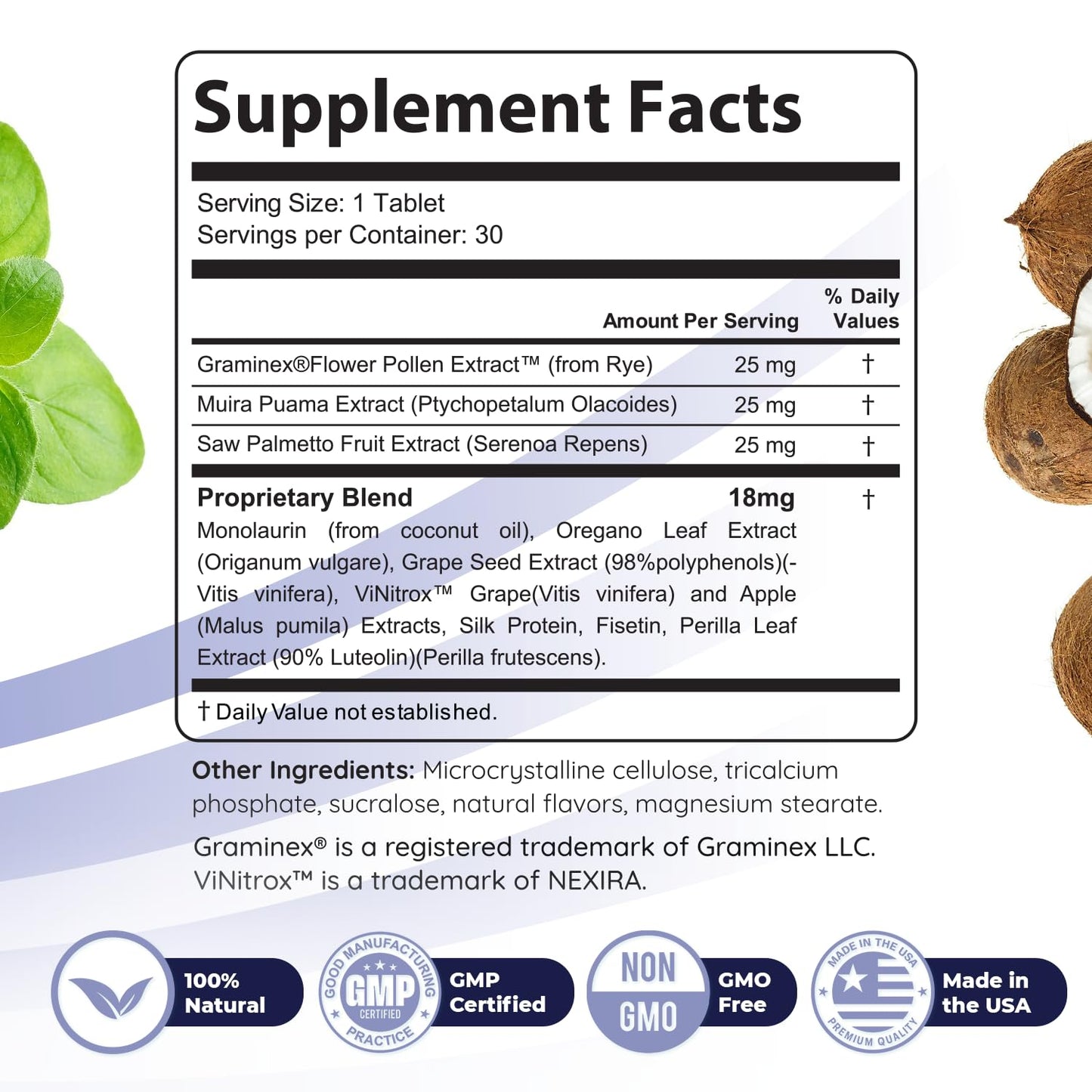Nature’s NutriWave FlowForceMax Saw Palmetto Chewable Tablets 30 Count