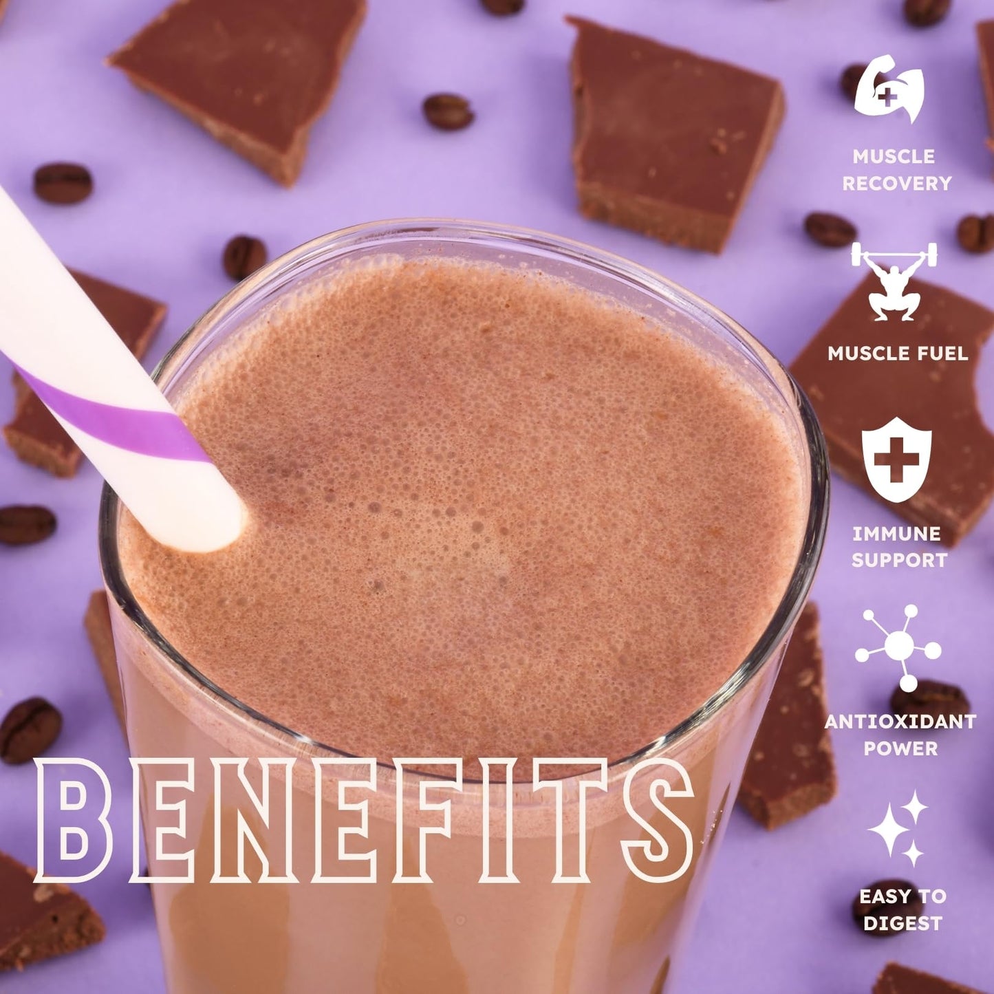 Earth Fed Muscle Magic Beans Mocha Irish Grass Fed Whey Protein Isolate Powder 32 Servings