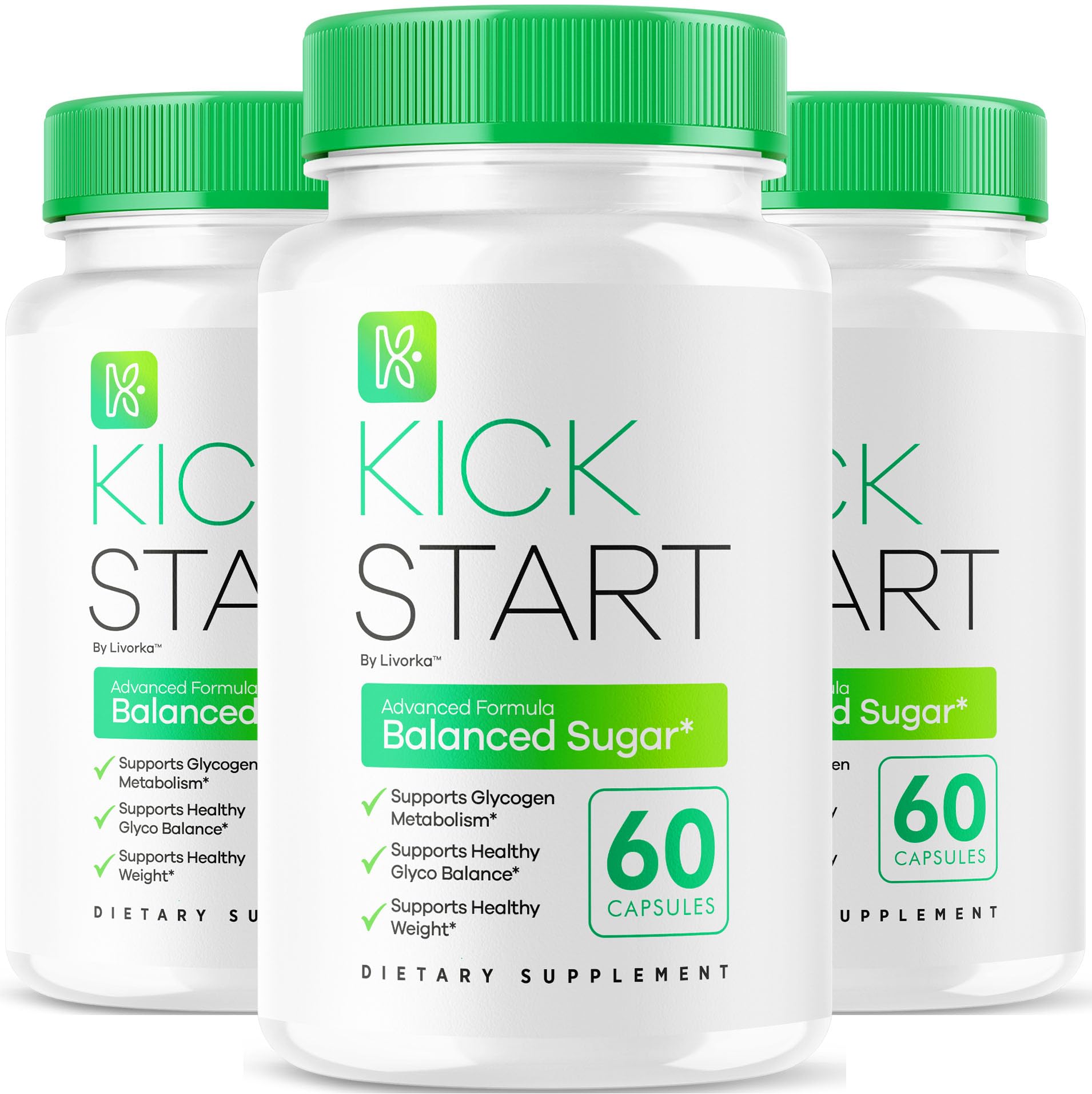 LIVORKA Kick Start Glyco Optimizer Capsules, 180 Capsules