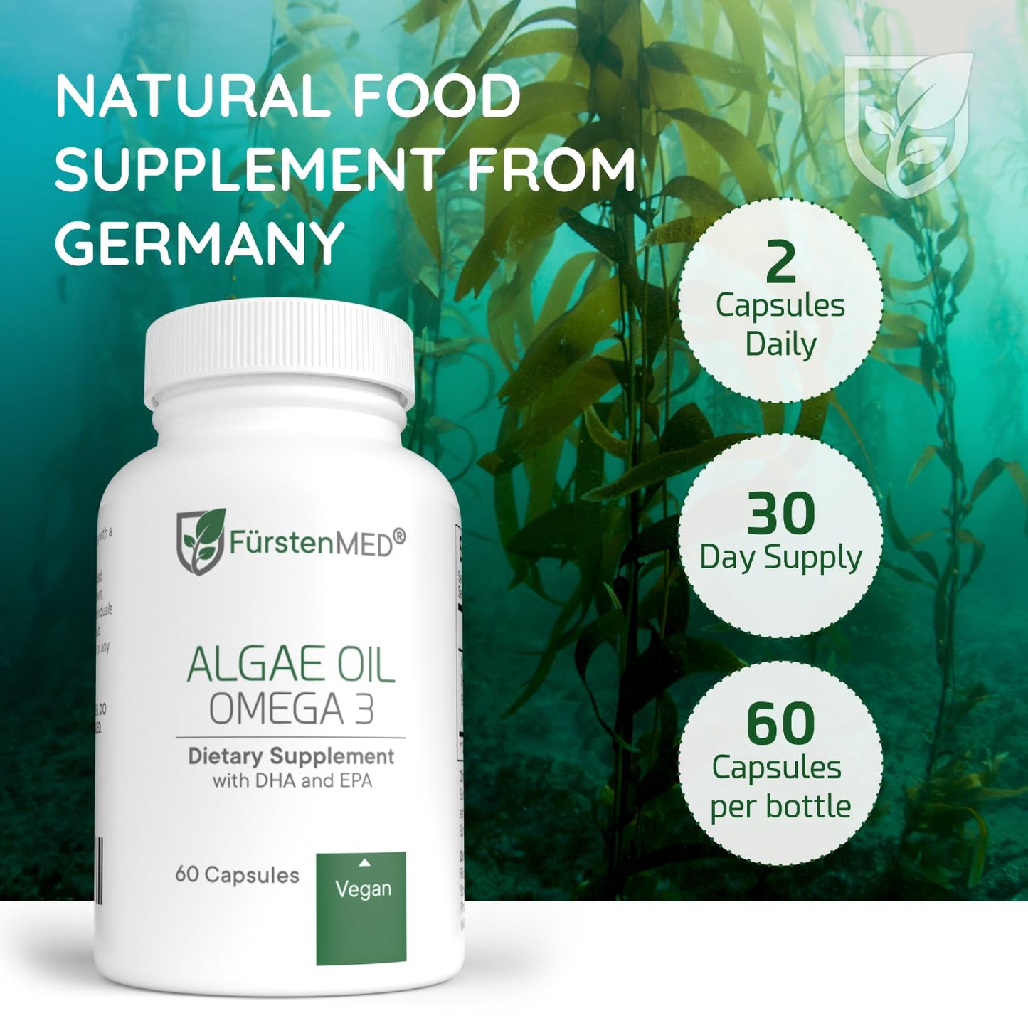 FürstenMED Algae Oil Vegan Omega-3 Softgels 60