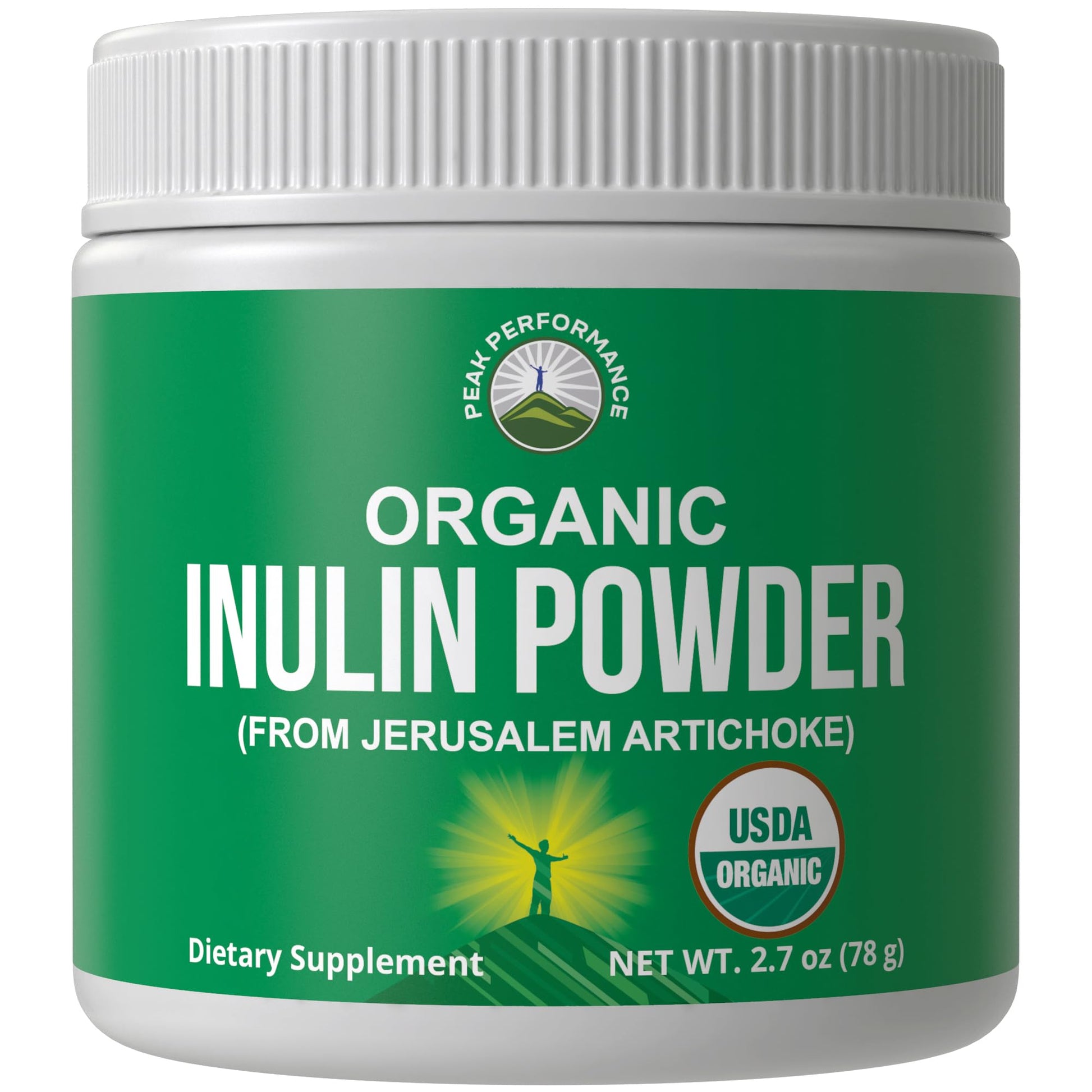 Peak Performance Organic Inulin Powder 2.7 Ounce