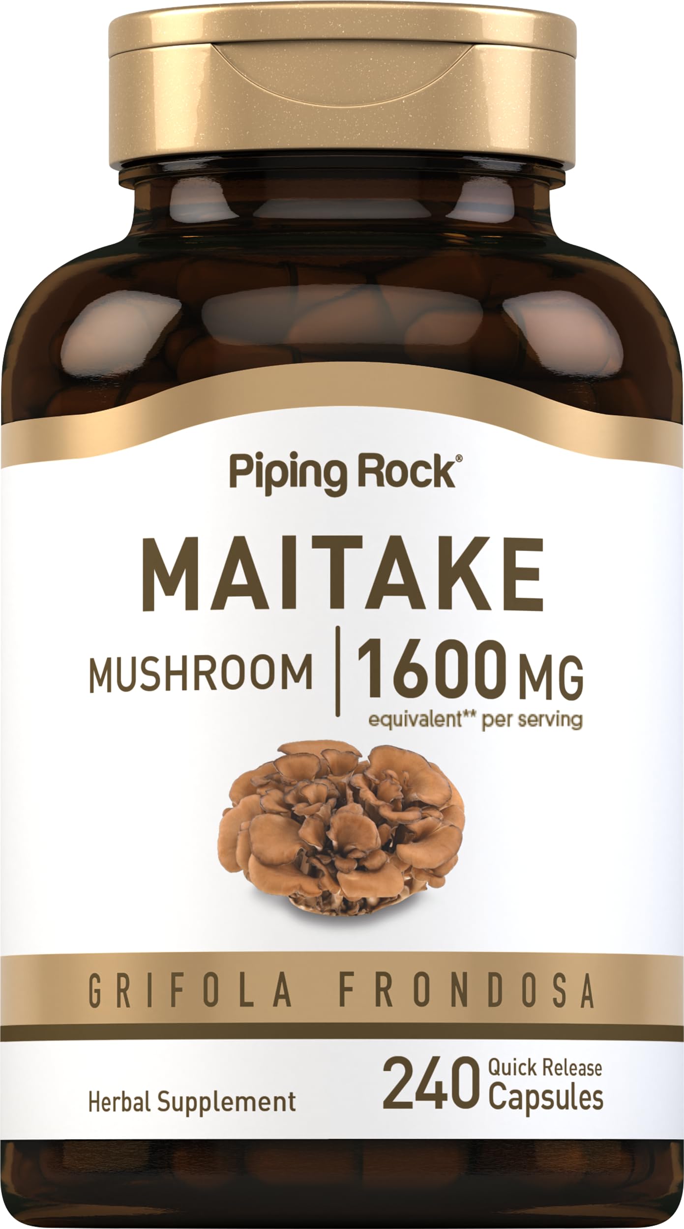 Piping Rock Maitake Mushroom Extract Capsules, 240 Count