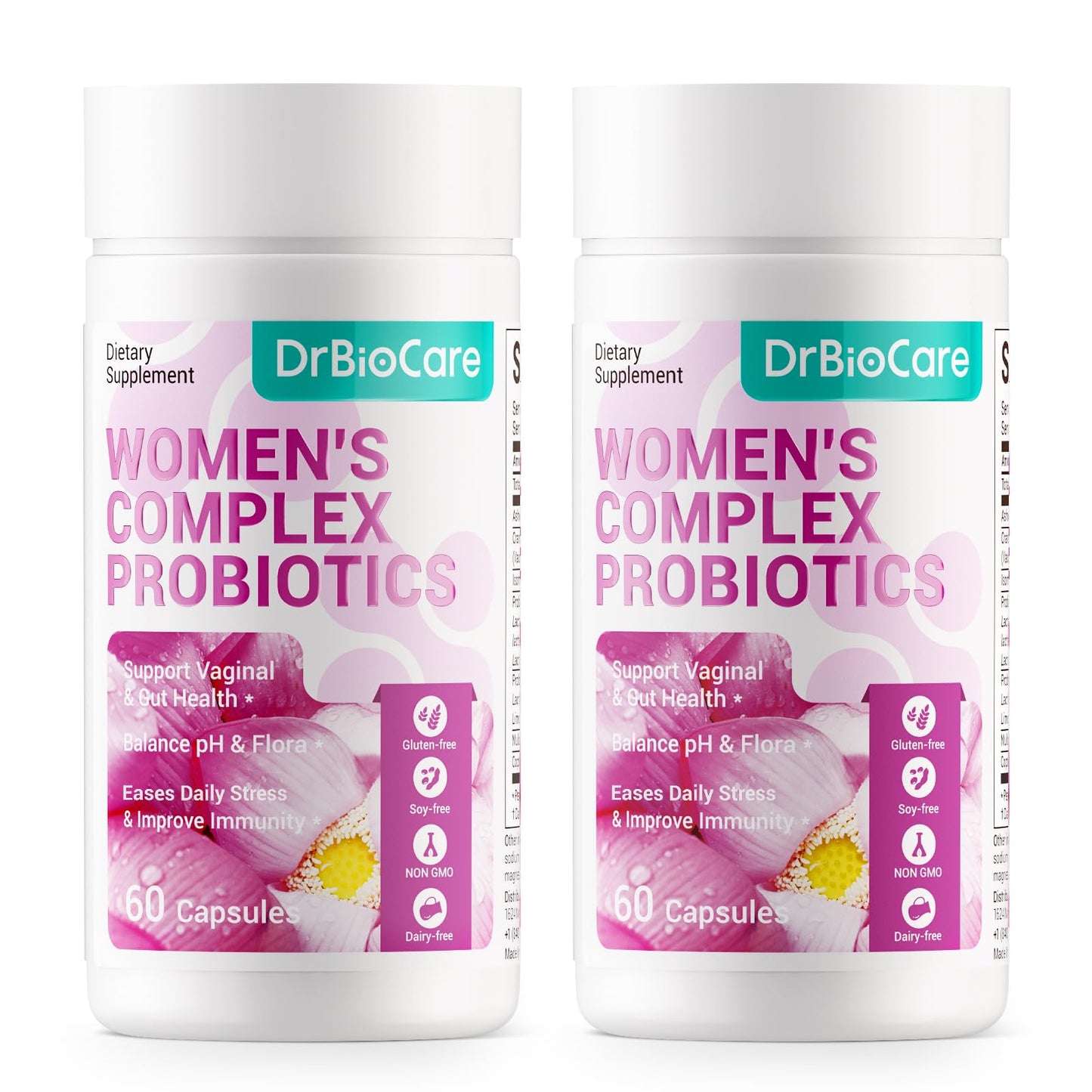 DrBioCare Women's Complex Probiotics for Vaginal Health, 120 Capsules