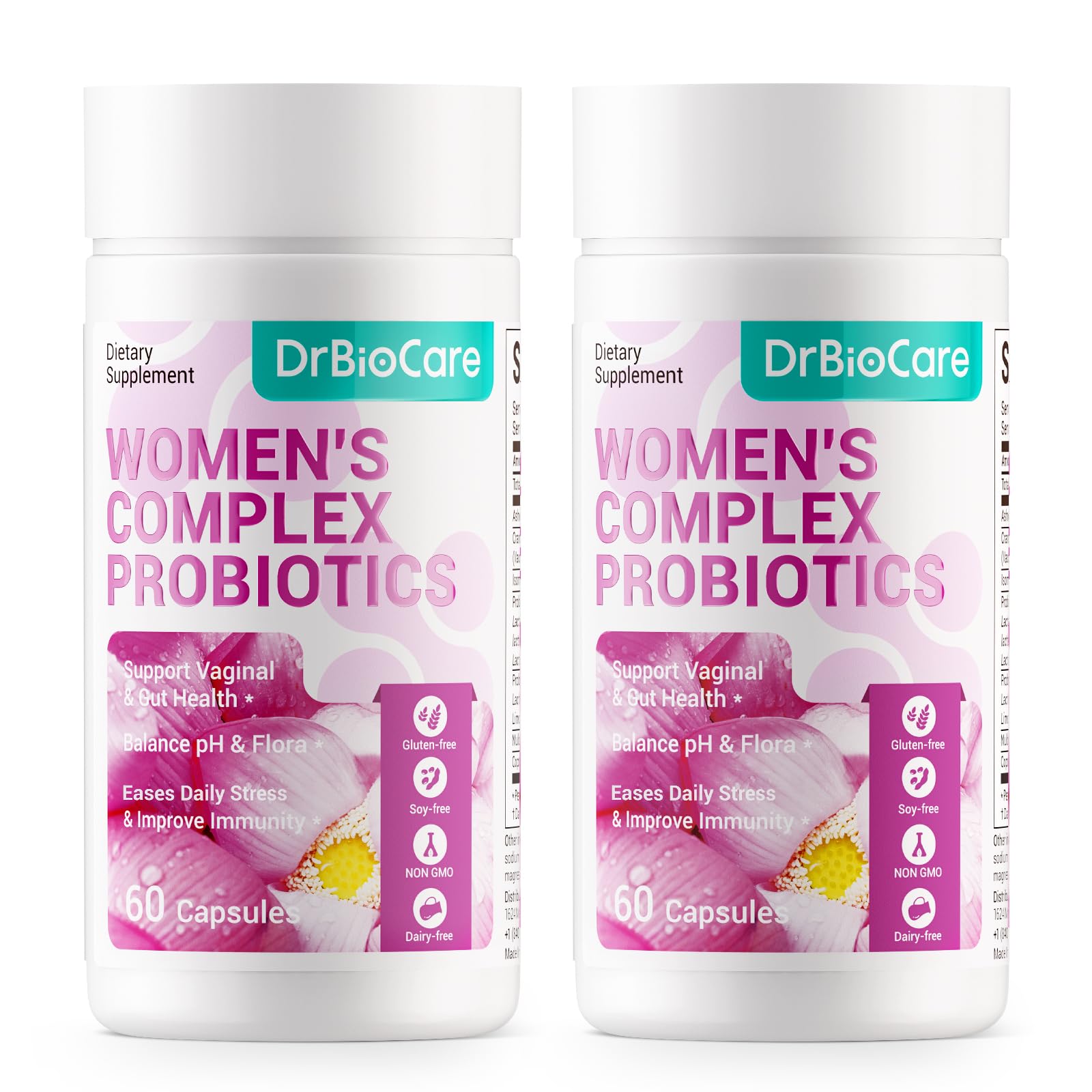 DrBioCare Women's Complex Probiotics for Vaginal Health, 120 Capsules