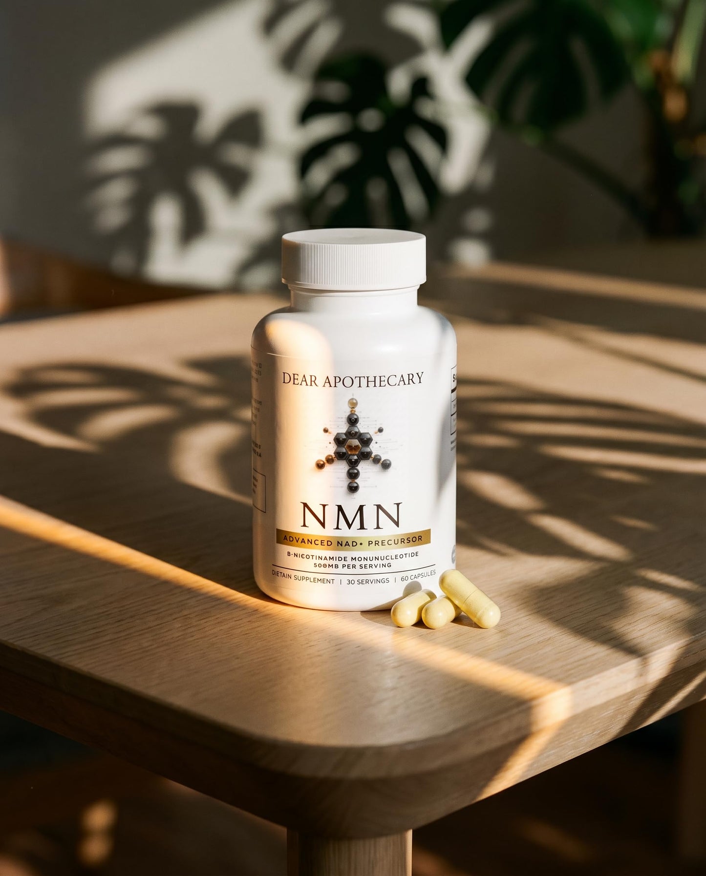 Dear Apothecary NMN 500mg - Nicotinamide Mononucleotide NAD+ Precursor Supplement, 60 Capsules
