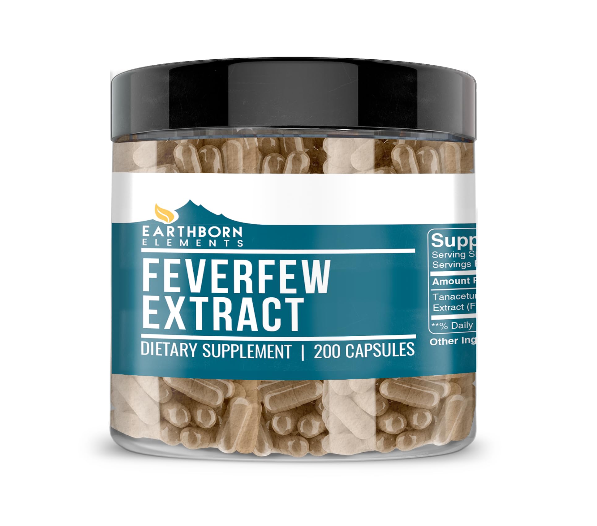 Earthborn Elements Feverfew Extract Capsules 200 Count