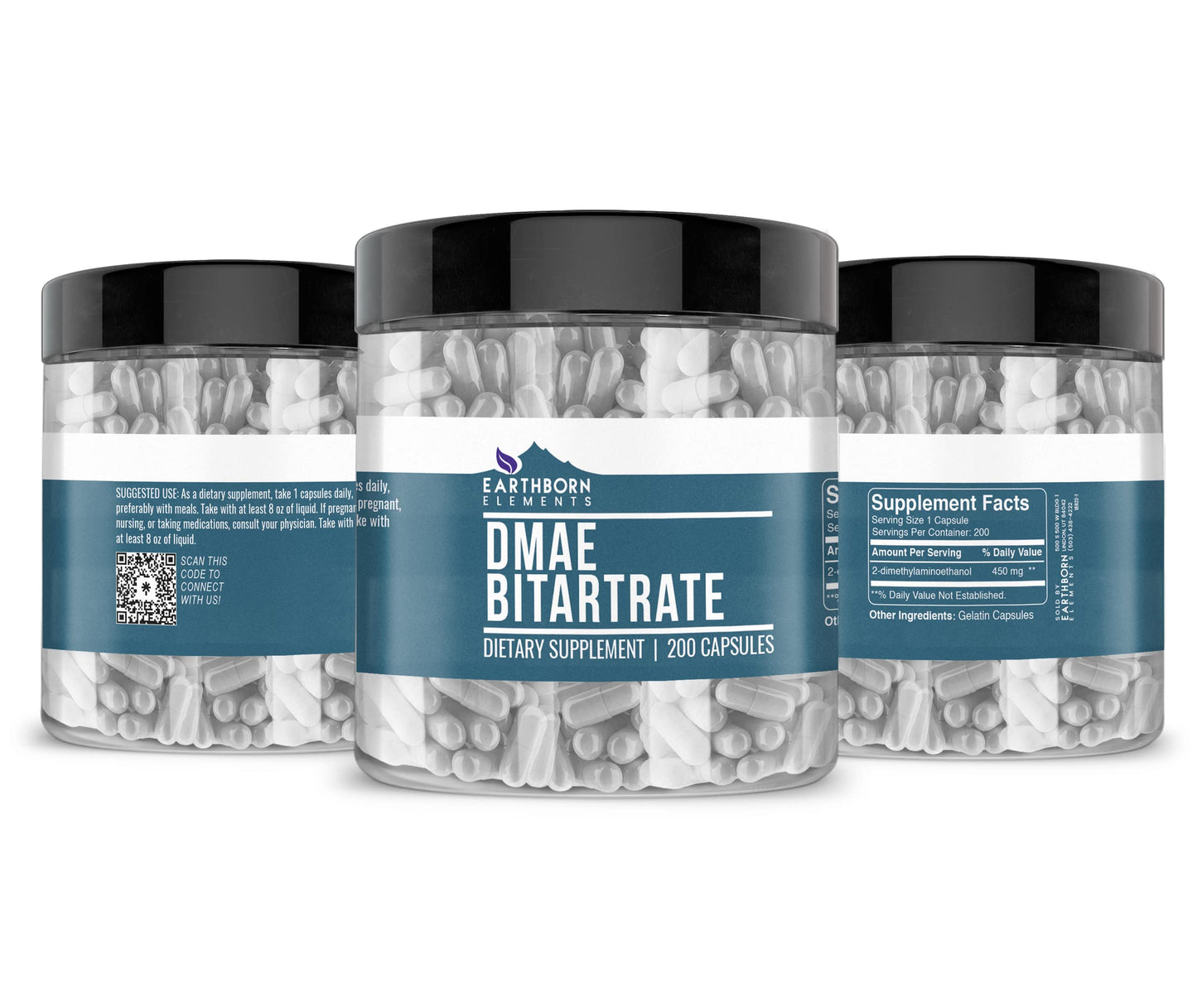 Earthborn Elements DMAE Bitartrate Capsules 200
