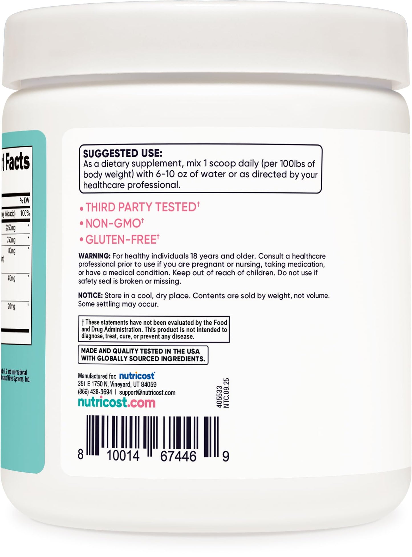 Nutricost Creatine Monohydrate Powder 11.2 Ounce