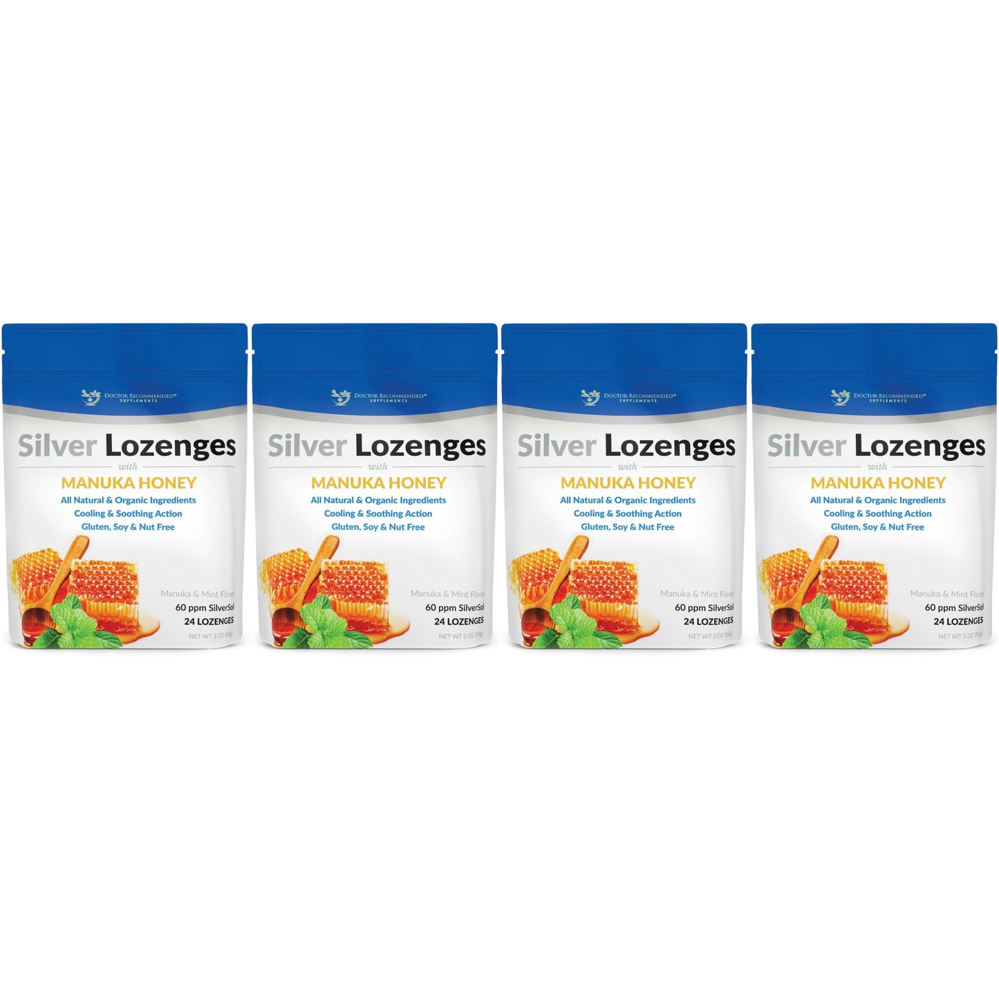 DOCTOR RECOMMENDED SUPPLEMENTS Silver Lozenges with Organic Manuka Honey and Vitamin C, Lozenge, 96 Count