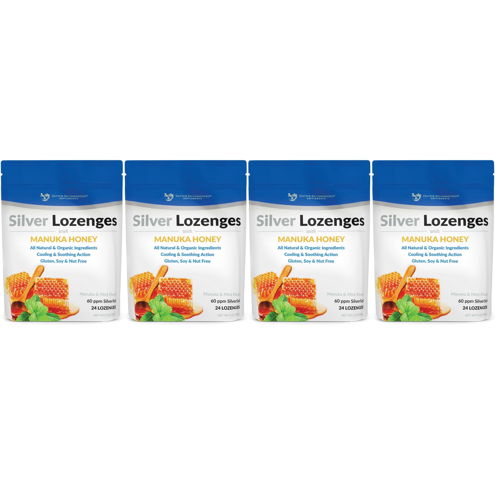 DOCTOR RECOMMENDED SUPPLEMENTS Silver Lozenges with Organic Manuka Honey and Vitamin C, Lozenge, 96 Count