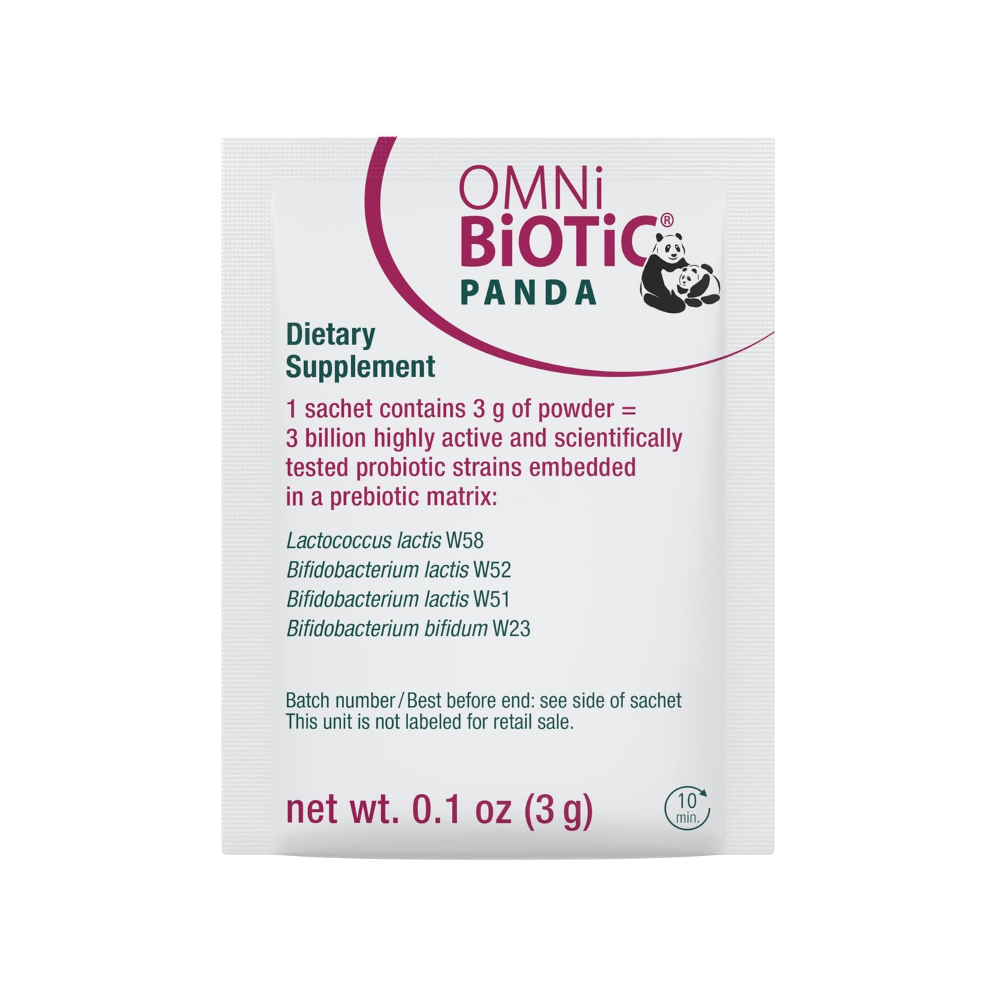 OMNi BiOTiC Panda Probiotic for Mom and Baby – Prenatal & Infant Probiotic – Gut Health & Immune System Support – Vegan & Hypoallergenic, Non-GMO (Powder) 3 Ounce