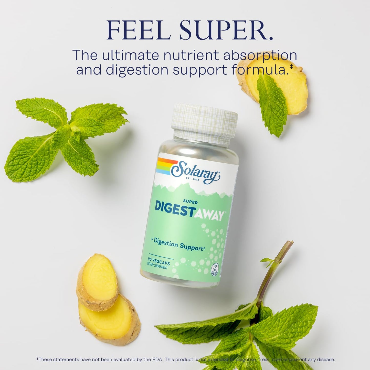 SOLARAY Super Digestaway Digestive Enzymes Capsule 90 Count