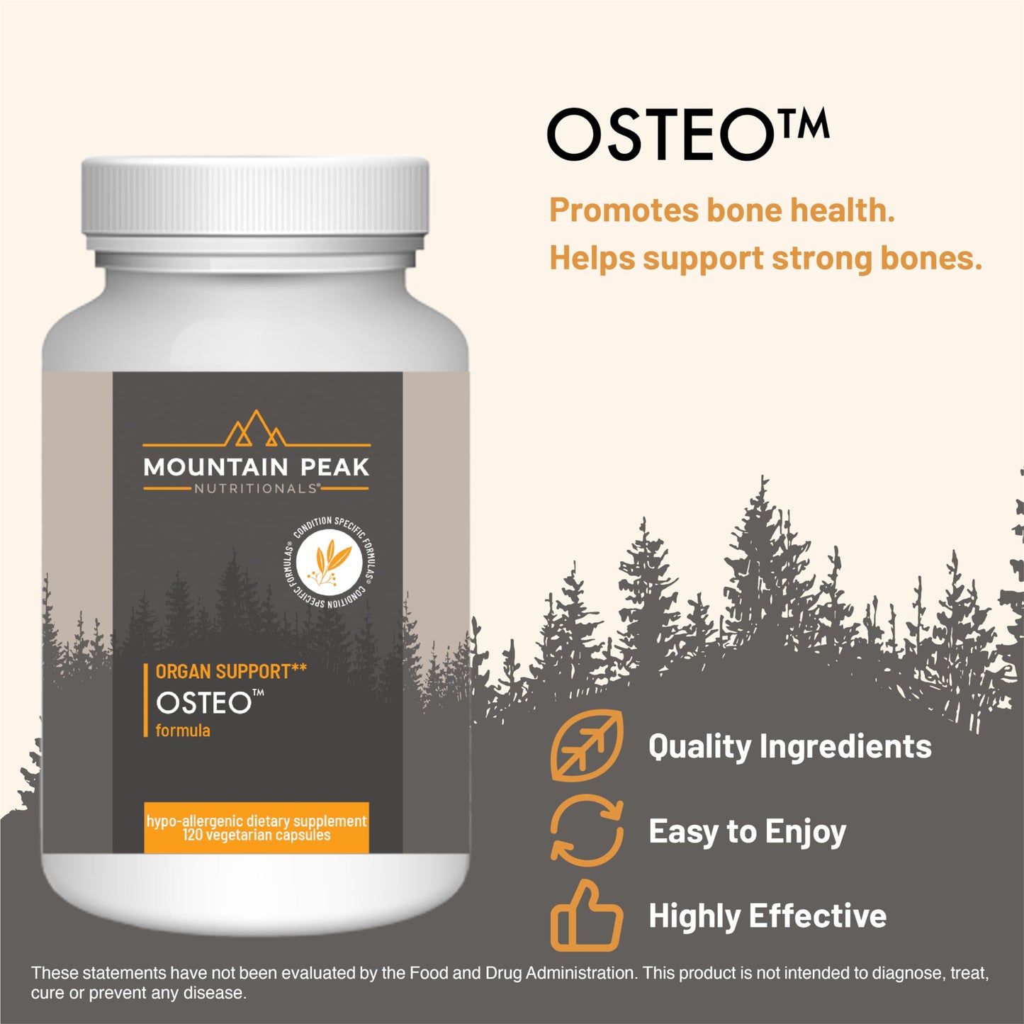 Mountain Peak Nutritionals Osteo Supplement Capsules 120